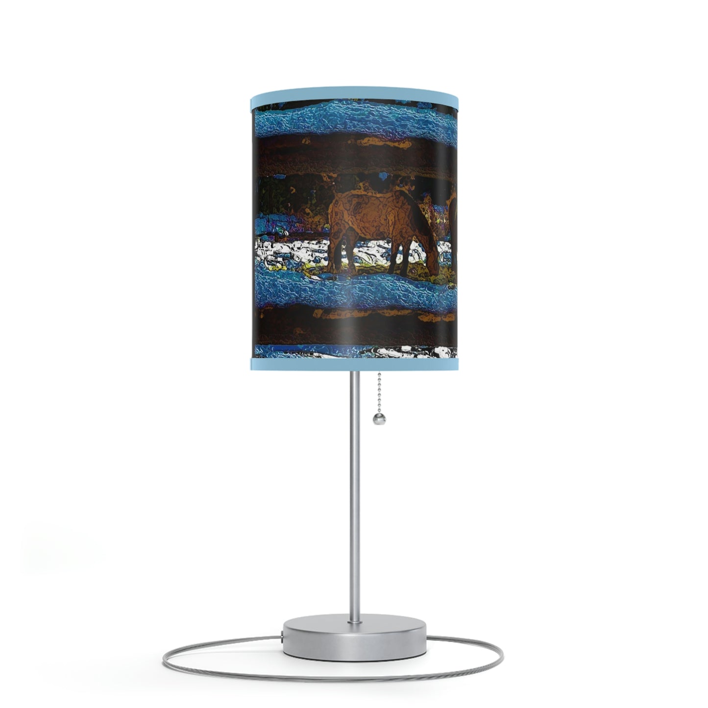 Lamp on a Stand, US|CA plug ... Corraled Horses In Winter ... Central Idaho, 5,600 Ft. Elevation