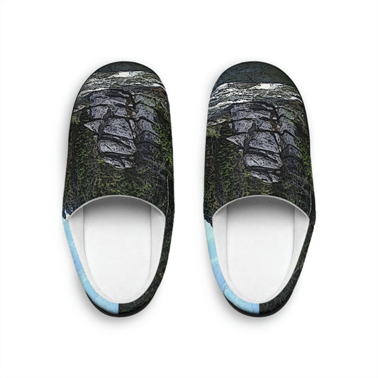 Men's Indoor Slippers ..."I Am Innocent" ... Tricky-Dick Immortalized ... Nixon Rock: Along The River ... Central Idaho, Summer 2020 ... Original Works ...