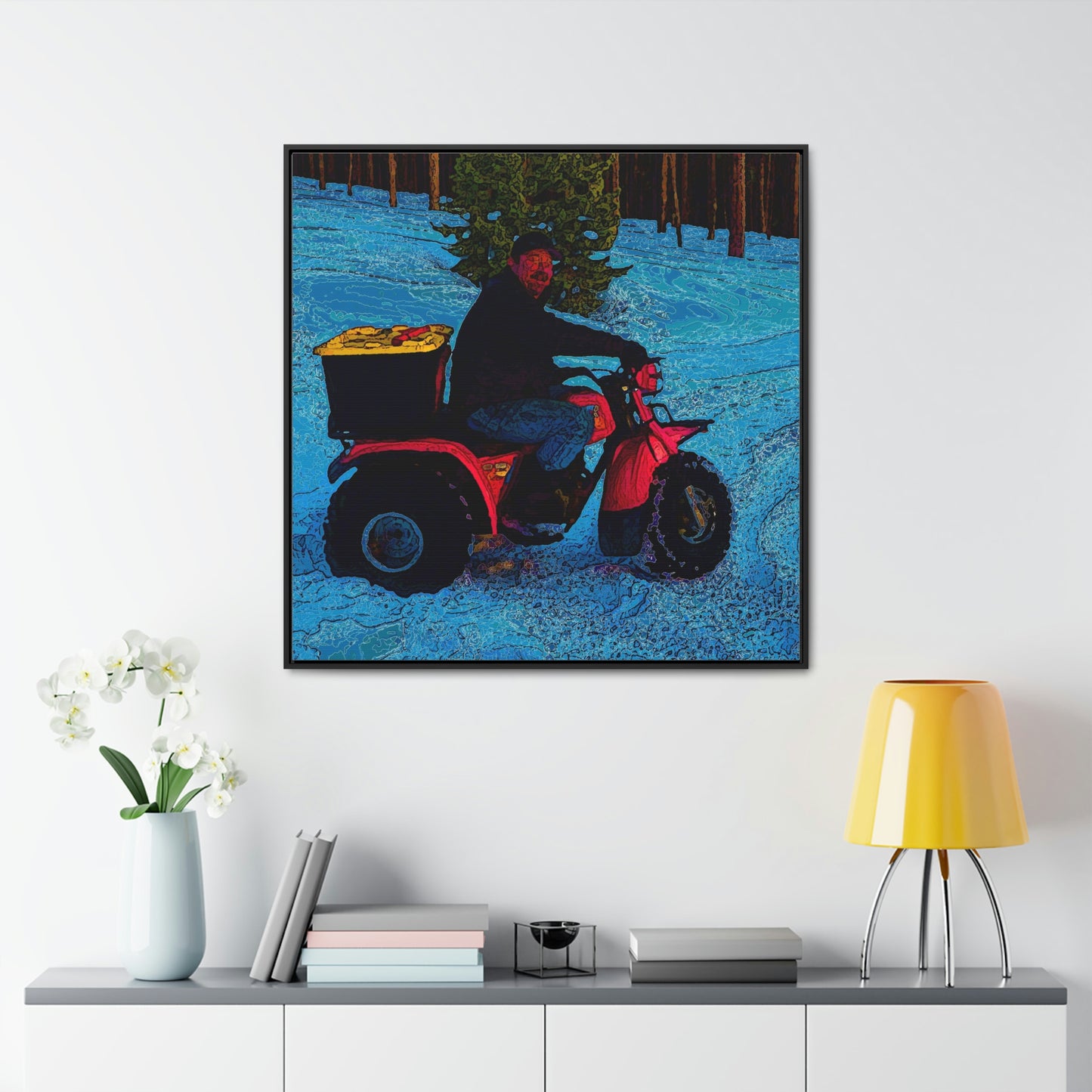 Gallery Canvas Wraps, Square Frame ... There's 2-Wheelin ... There's 4-Wheelin ... 'And-Of-Course' ... "There's 3-Wheelin-In-The-Snow" ...  Original Works ...