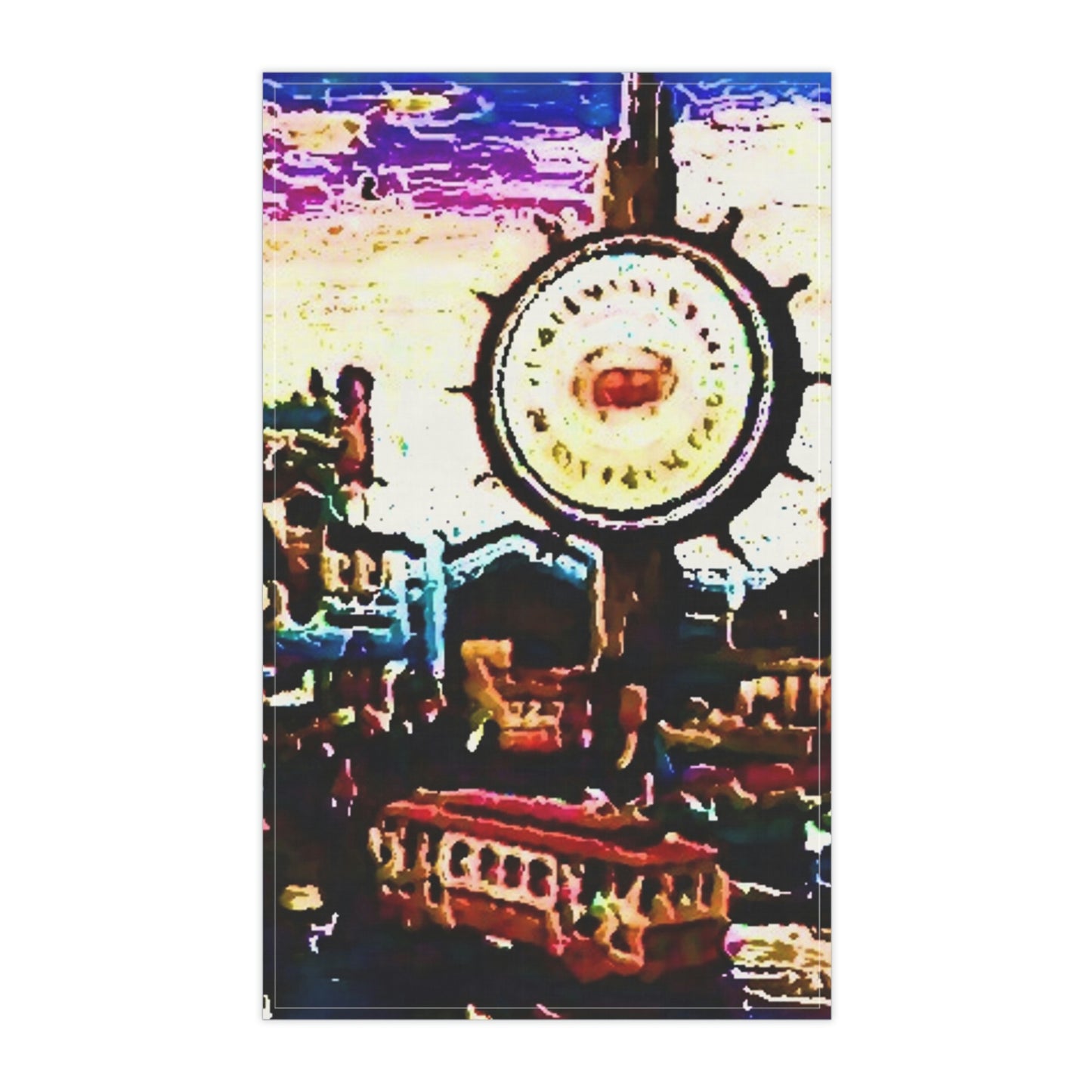 Kitchen Towel ...  "No.9 Fishermen's Grotto - Fishermen's Wharf, SF, California" ... Family Archives: 1970's ... Original Works ...