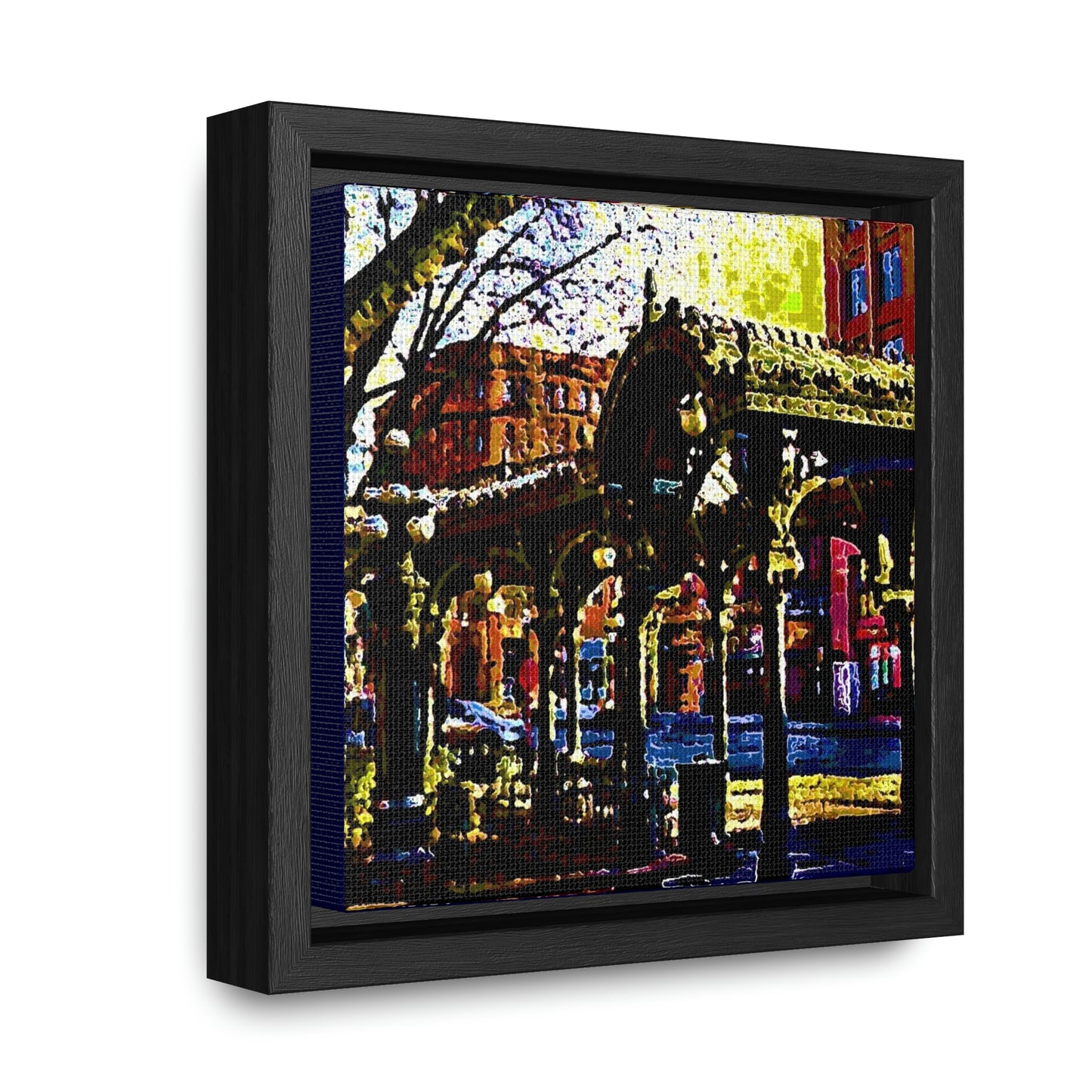 Gallery Canvas Wraps, Square Frame ... A Very Fine Place To Meet ... To Catch The Bus ... 'To Find A Friend' .. Just-To-Hangout ... Dr FJHolt Base Photo ... Original Works ...