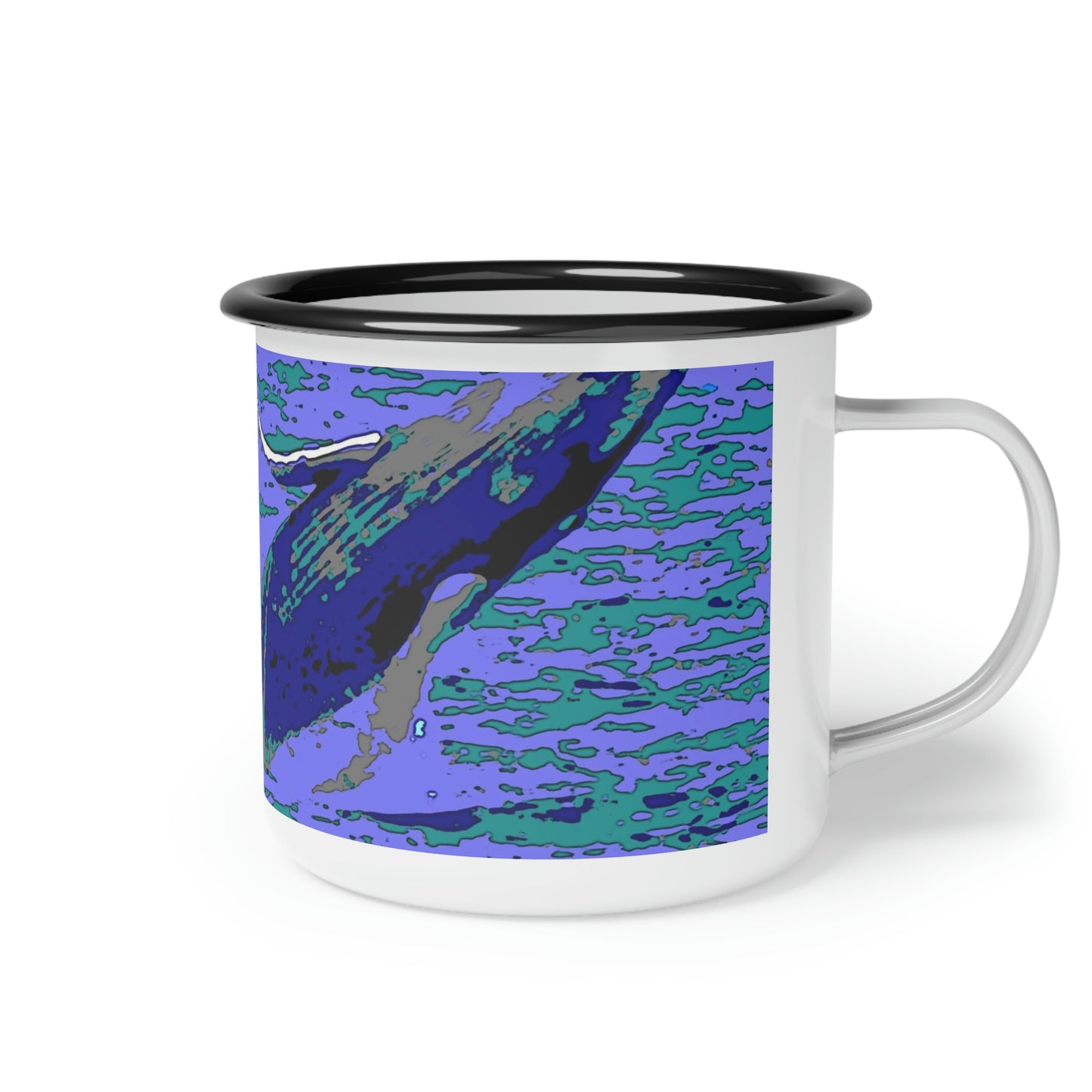 Enamel Camp Cup ... Baby Humpback Breaching ... Maui, HI: April 2022 ... "Family Archives: KPH" ... Original Works ...