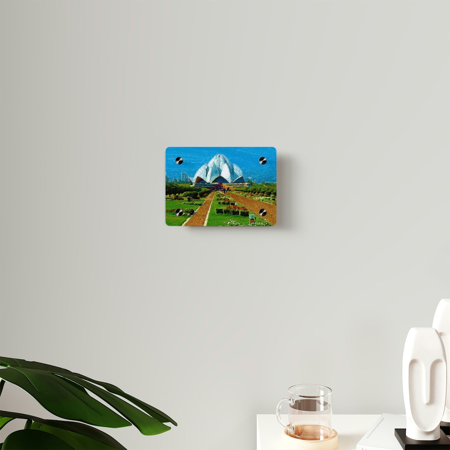 Acrylic Wall Art Panels ... 'Bahai'i House-Of-Worship' ... "Lotus Temple: Delhi, India, 2008" ... Original Works ...