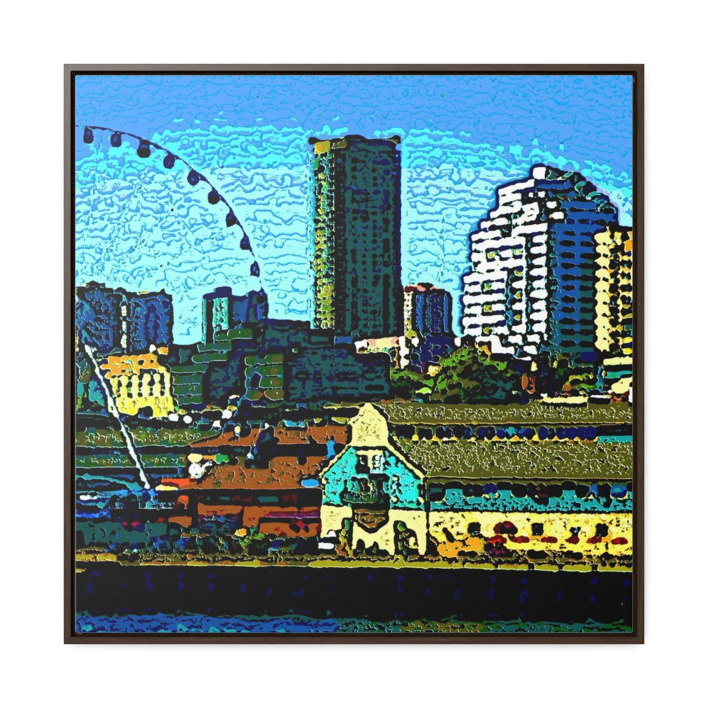 Gallery Canvas Wraps, Square Frame ... That Classic Wheel ... 'Seattle's Wheel' ... & An Old Classic Waterside Vendors ...  'Family Archives' ... Original Works ...