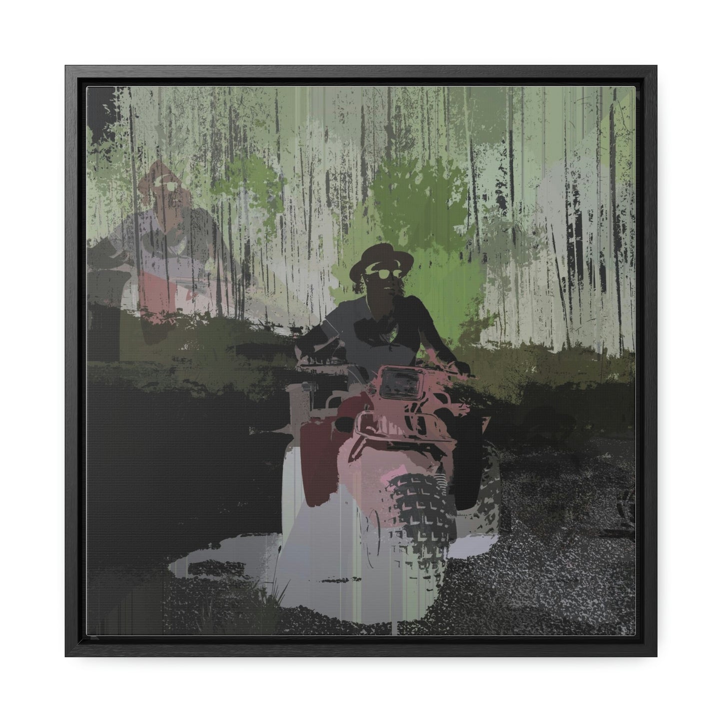 Gallery Canvas Wraps, Square Frame ...  3-Wheeln' N' Groovin The Mountain Roads ... Central Idaho ... Original Works ...