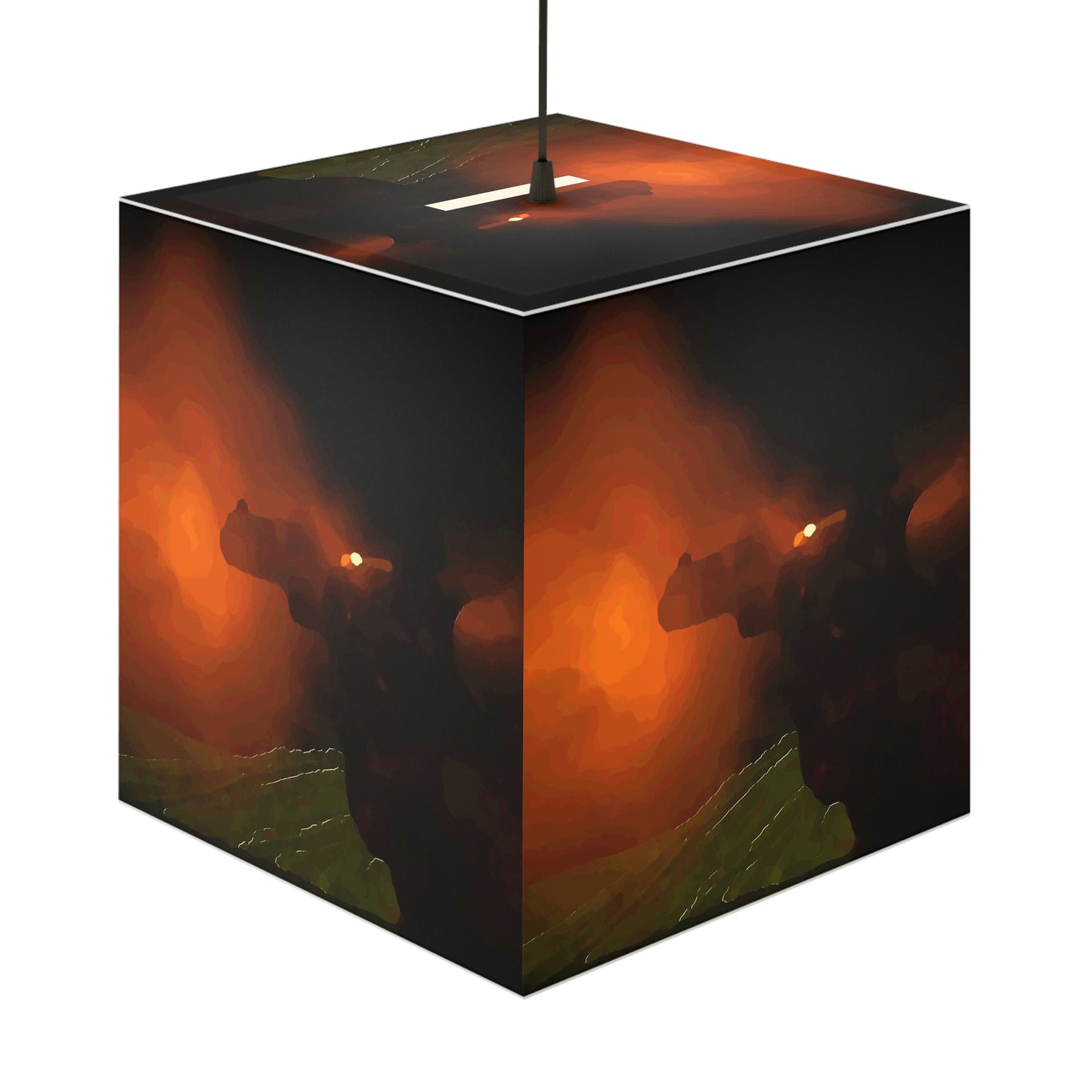 Light Cube Lamp ... Ruger .357 Magnum Early-Morning-Target-Practice ... 'Circa April 2022' ... Original Works ...