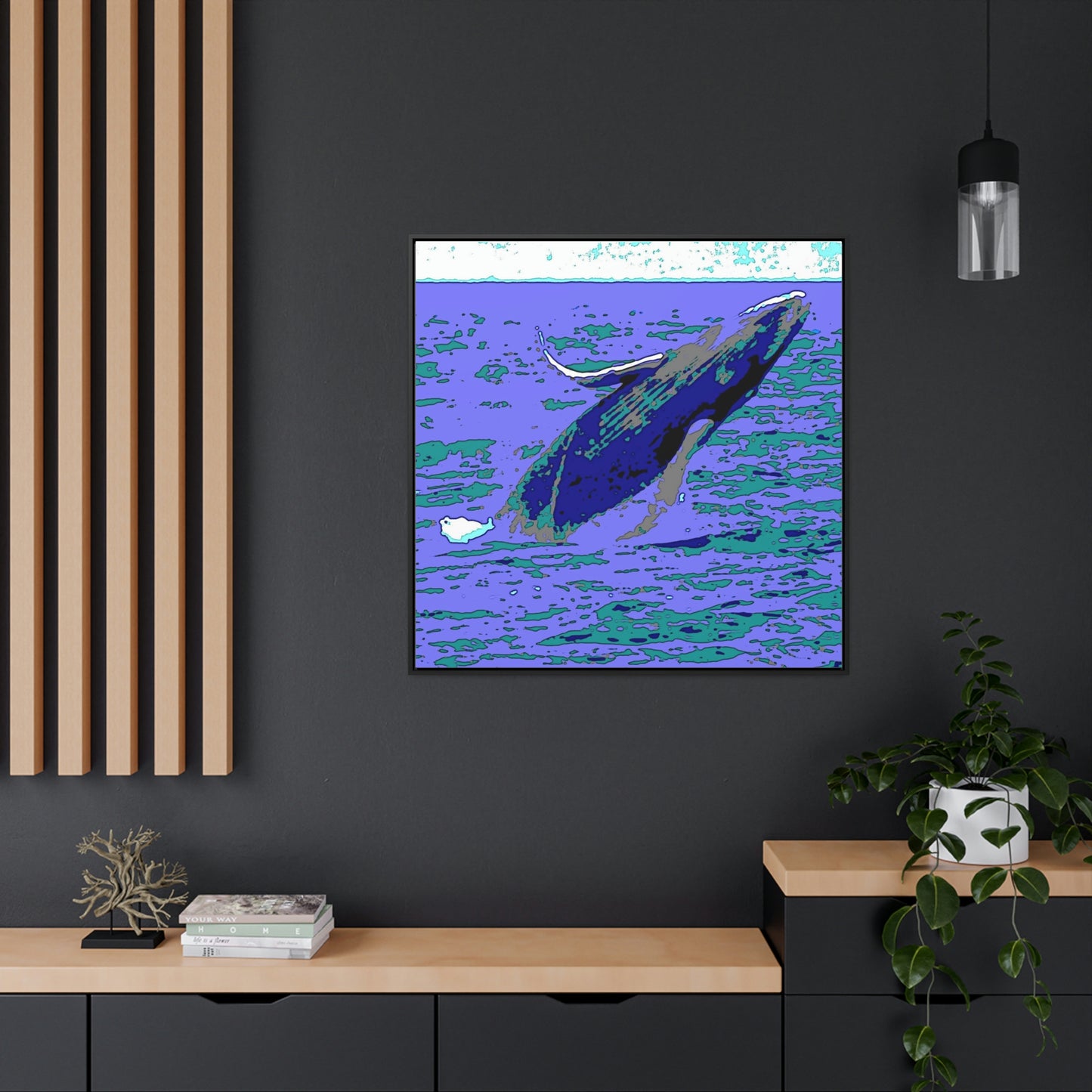 Gallery Canvas Wraps, Square Frame ... Baby Humpback Breaching ... Maui, HI: April 2022 ... "Family Archives: KPH" ... Original Works ...