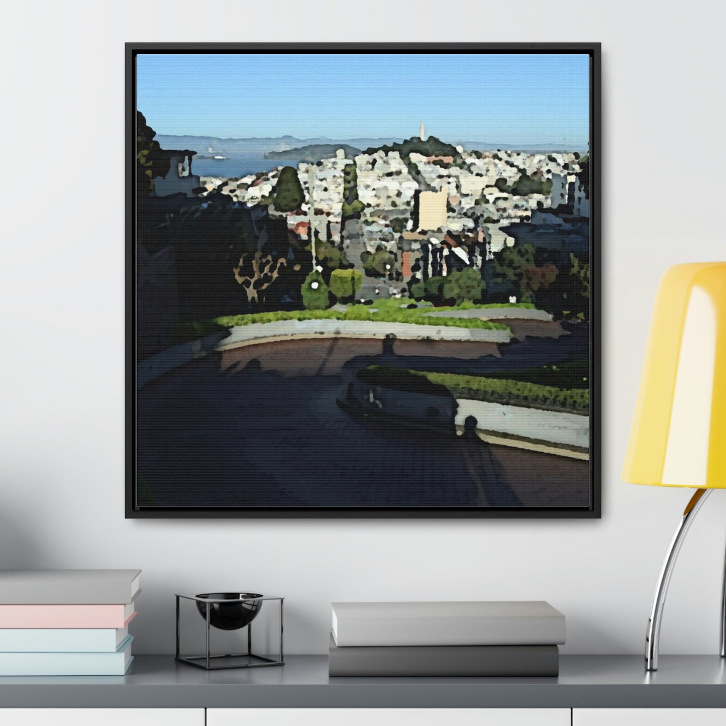 Gallery Canvas Wraps, Square Frame ...  "Lombard Street San Francisco, CA, USA" ... Family Archives 1970's ... Original Works ...