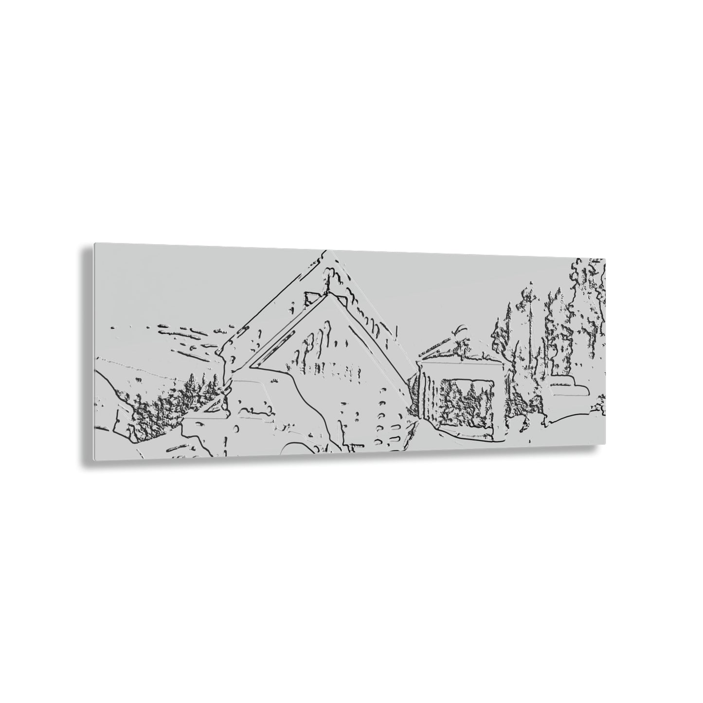 Acrylic Prints ... After An Intense Snow Storm ... 'Digging Out' ... A Vehicle & Cabin "In The Mountains" ... March 2023 ... Original Works ...