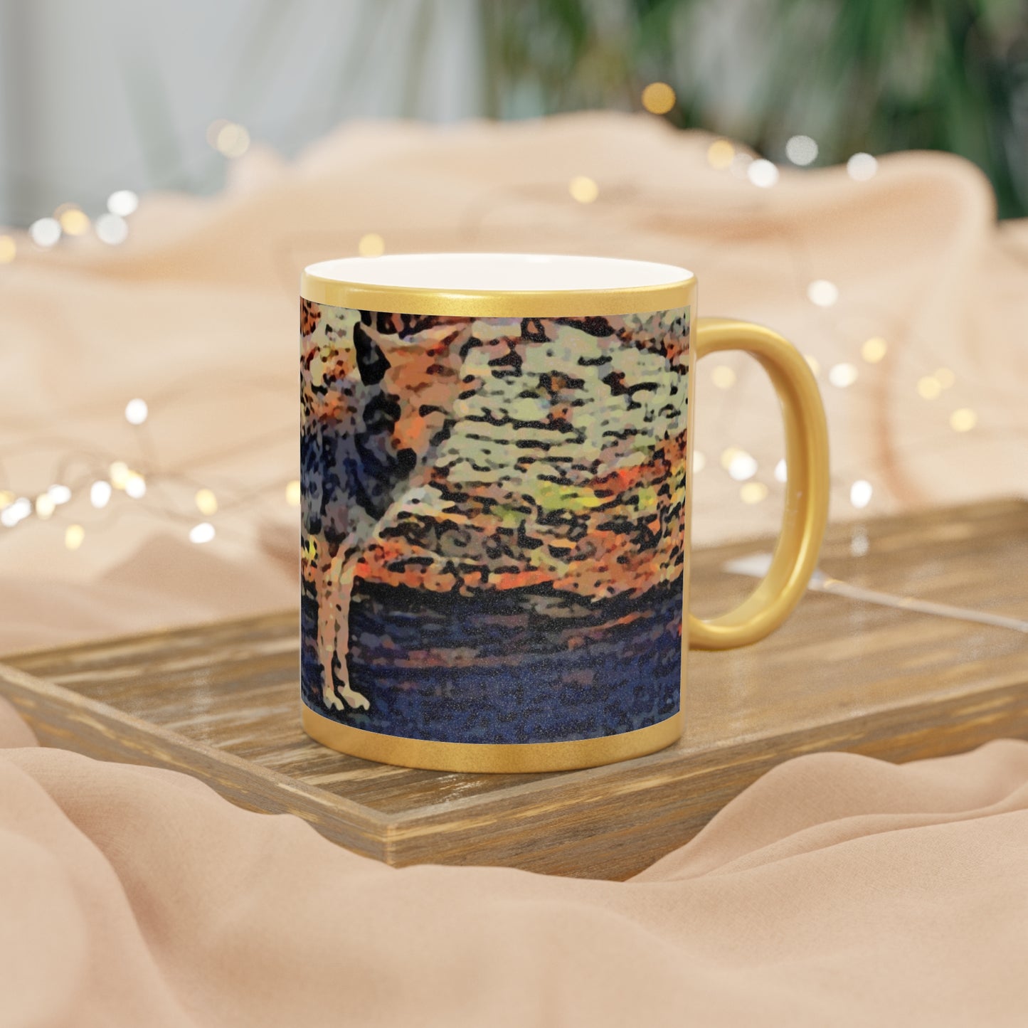 Metallic Mug (Silver\Gold) ... Coyote ... "Yosemite Valley: Circa May23 ... KPH Base Photo" ... Original Works ...