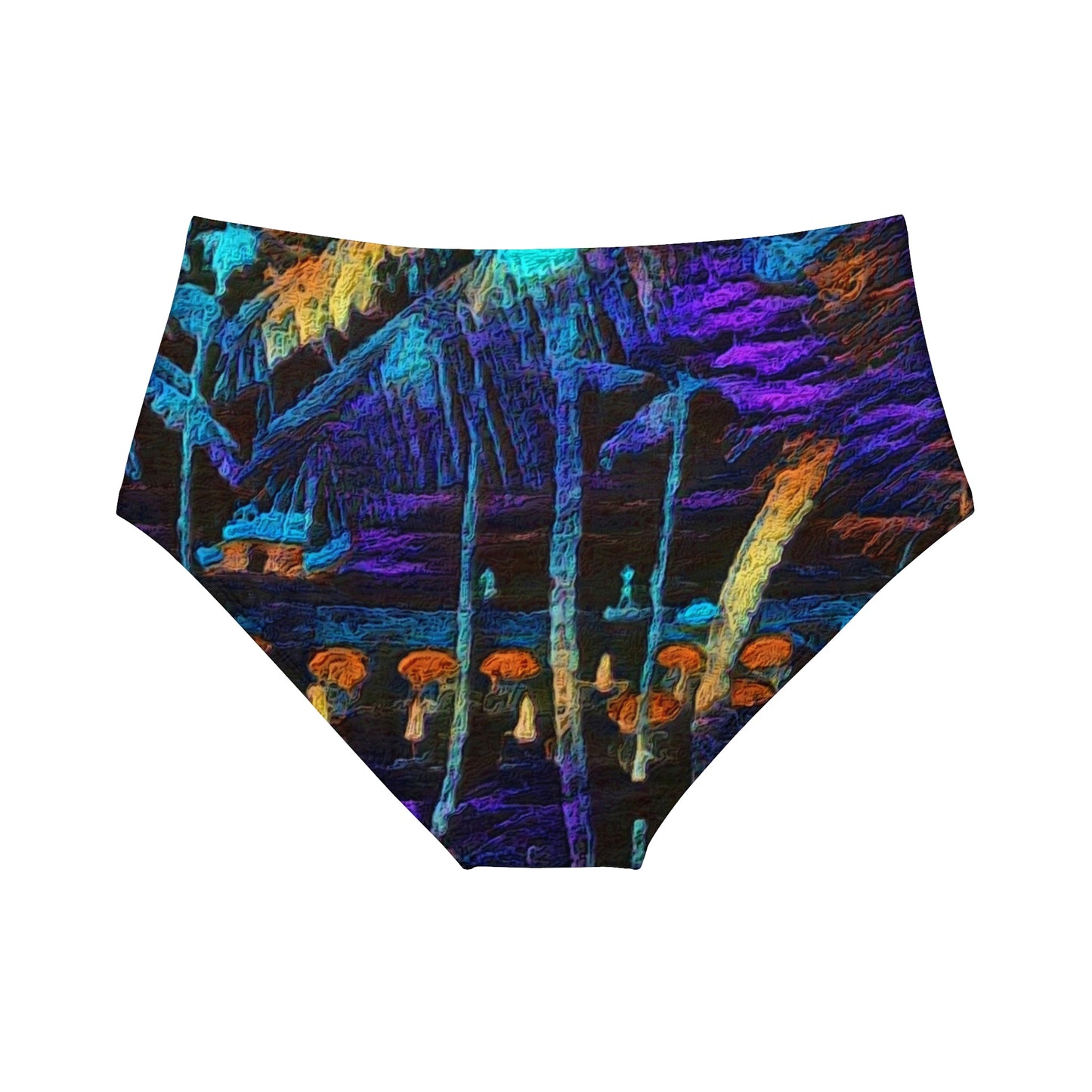 High-Waist Hipster Bikini Bottom (AOP) ... "The Royal Hawai'ian: Waikiki Beach_Beach" ... Honolulu, HI ... Ocotber 2014 (Halloween) ... Original Works ...
