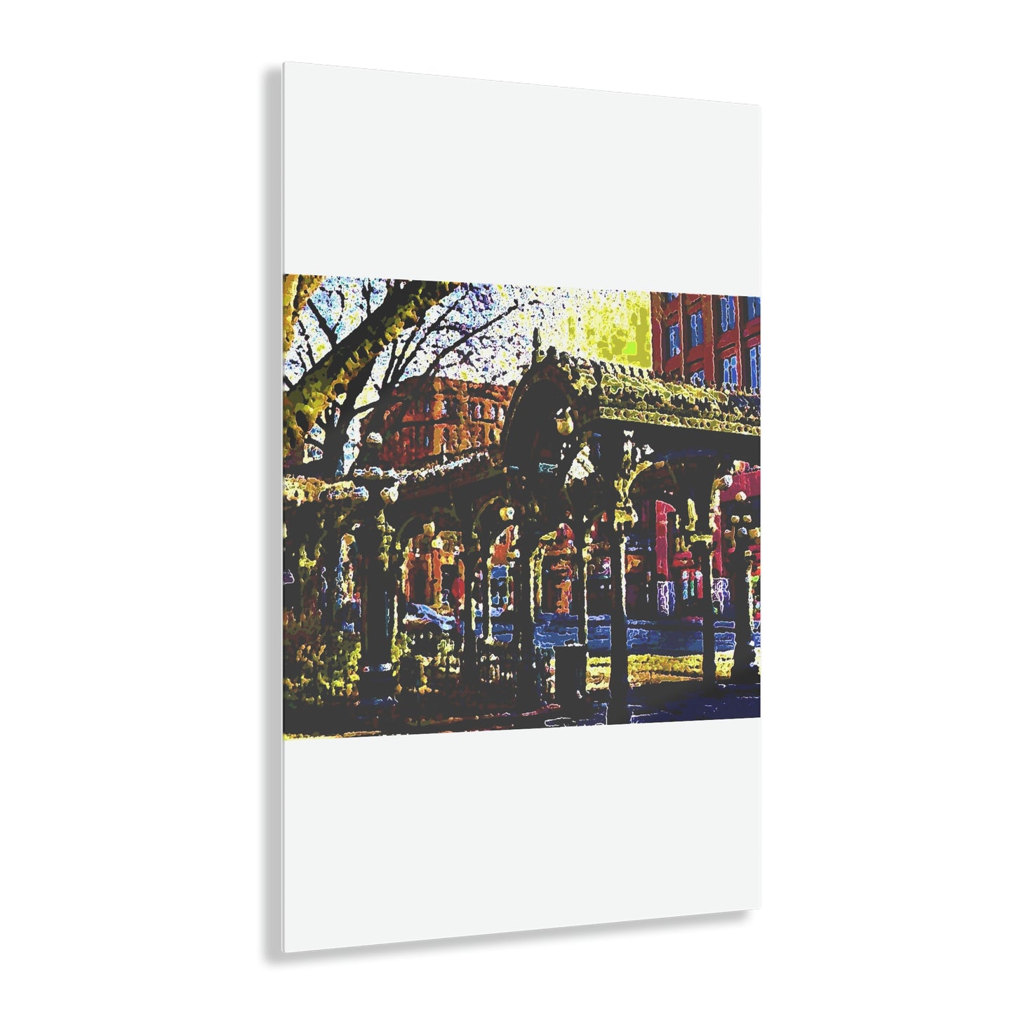 Acrylic Prints .. A Very Fine Place To Meet ... To Catch The Bus ... 'To Find A Friend' .. Just-To-Hangout ... Dr FJHolt Base Photo ... Original Works ...