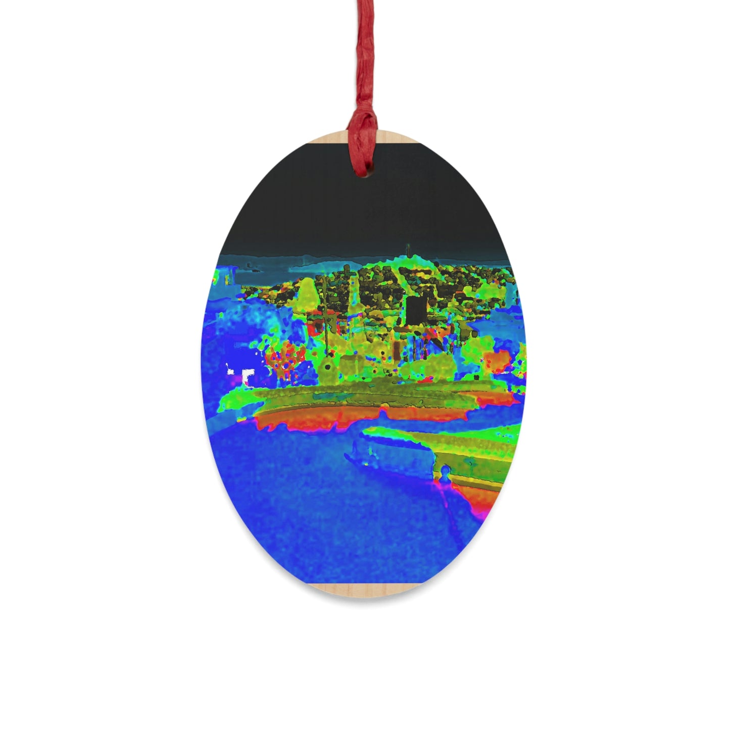 Wooden Ornaments ... "Lombard Street San Francisco, CA, USA" ... Family Archives 1970's ... Original Works ...