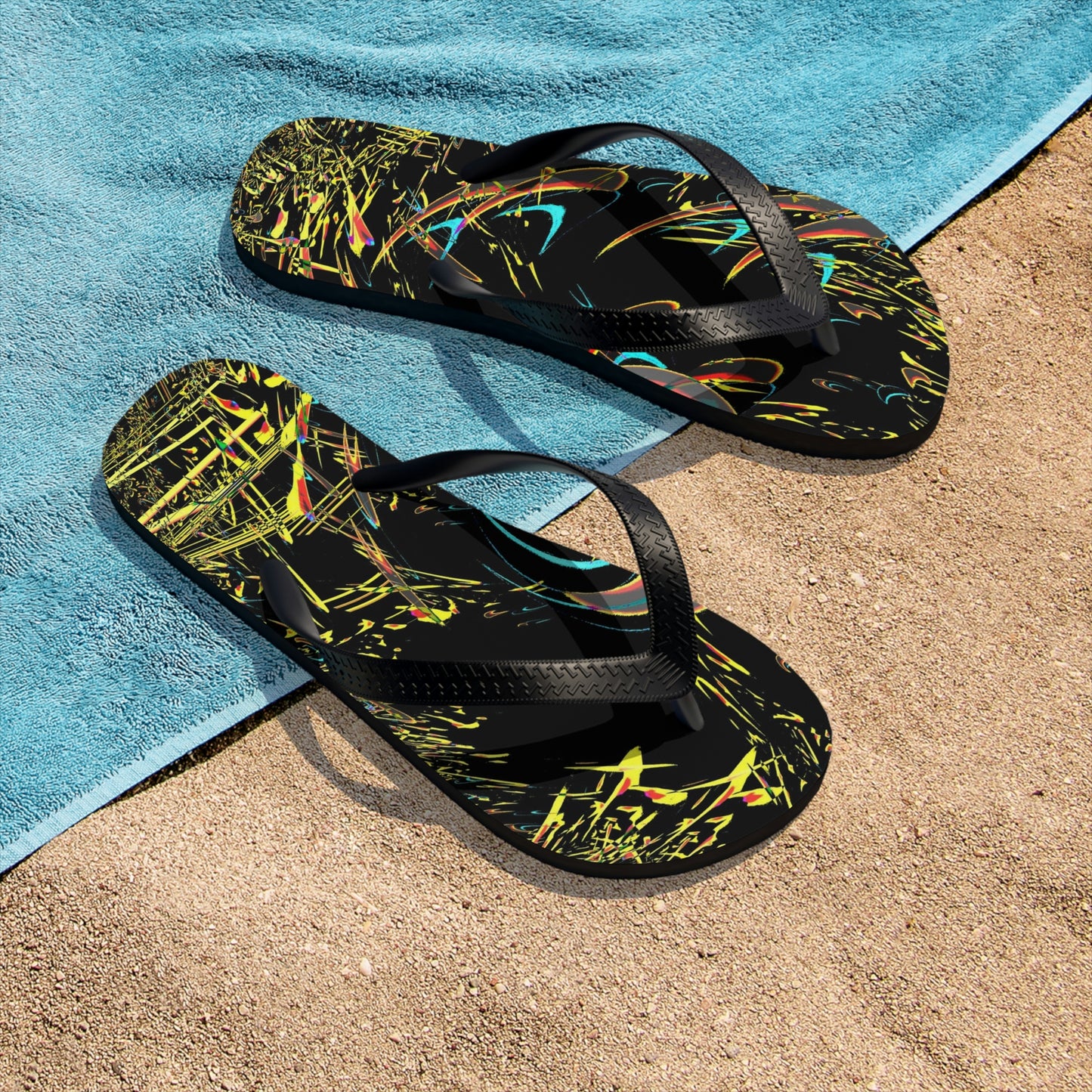 Unisex Flip-Flops ... "Waning Moon" ... Central Idaho ... October 2022 ... Rendering Time: 22 Hours ... Original Works ...