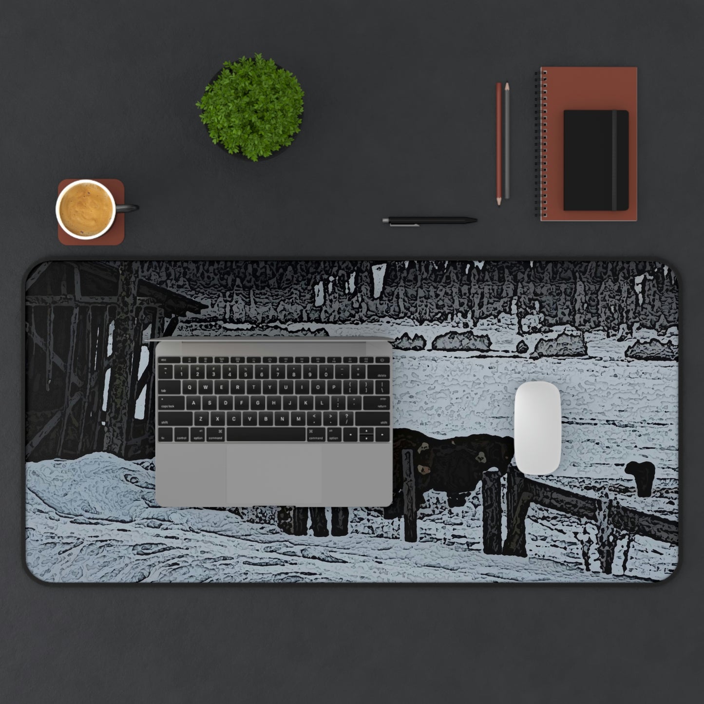 Desk Mat ... A Quiet Morning ... "Along The Red River & Nature Preserve Plateau" ... Jan23 ... Original Works ...