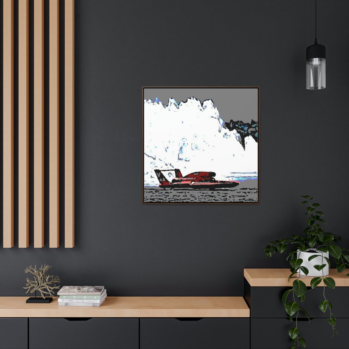 Gallery Canvas Wraps, Square Frame ...  Seattle Columbia Cup On Lake Washington ... "Dave Wilcox Heads For The Win" ... Associate Gift-Photo ... Original Works ...