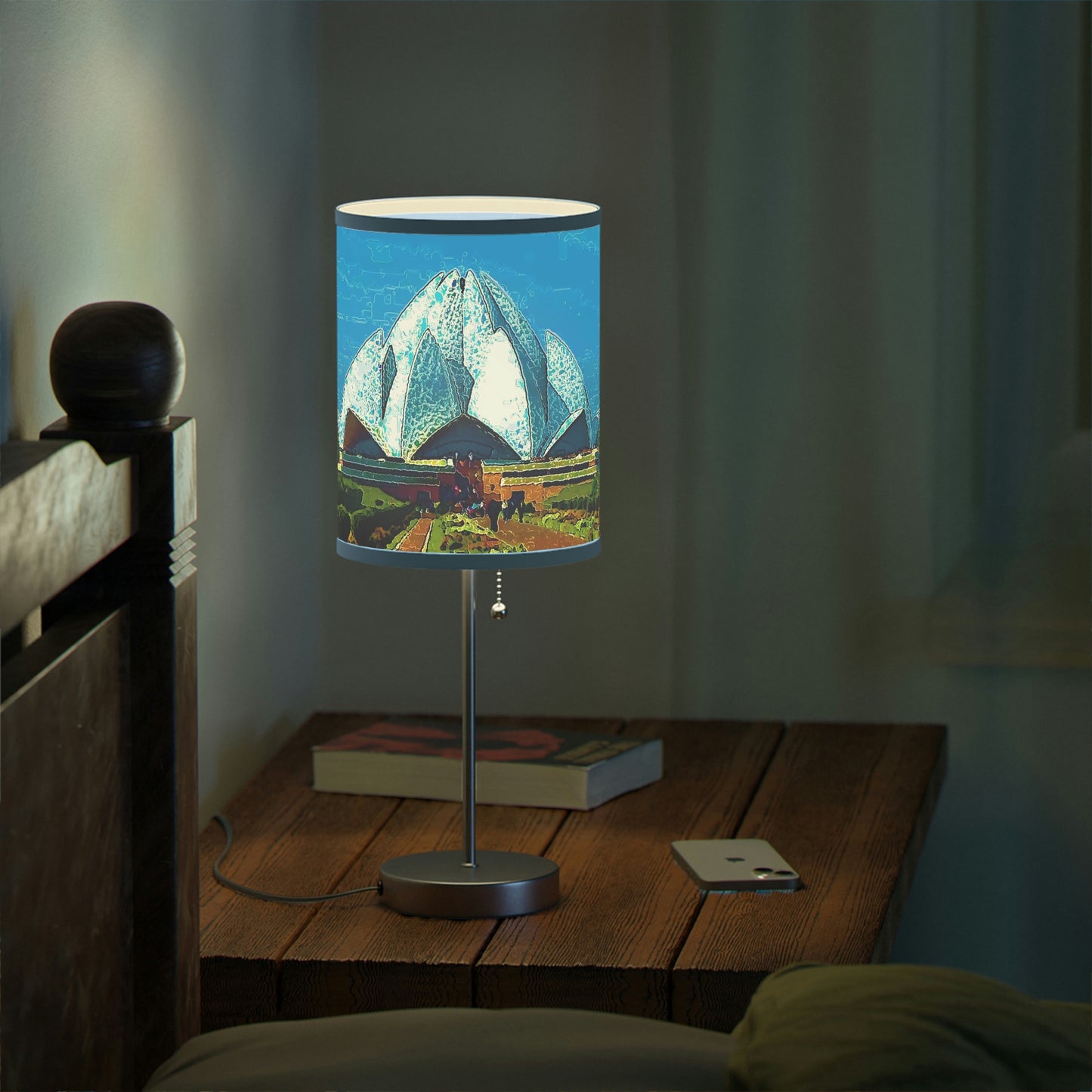 Lamp on a Stand, US|CA plug ... 'Bahai'i House-Of-Worship' ... "Lotus Temple: Delhi, India, 2008" ... Original Works ...