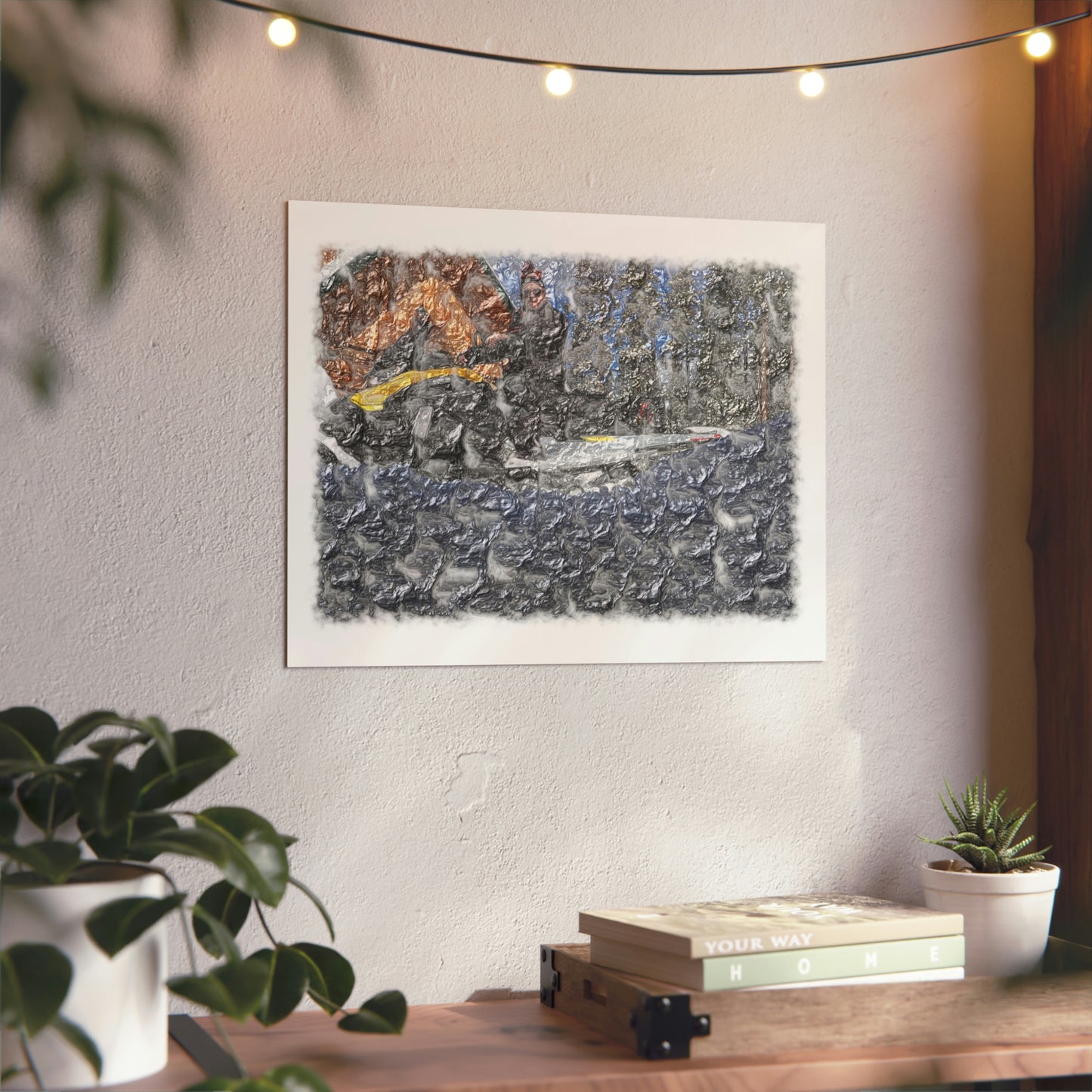 Aluminum Composite Panels ... "Packing After The Storm_2" ... Circa 3Apr23 ... Rhett Creek, Idaho, USA ... Original Works ... (Wrinkled_Varnish) ...
