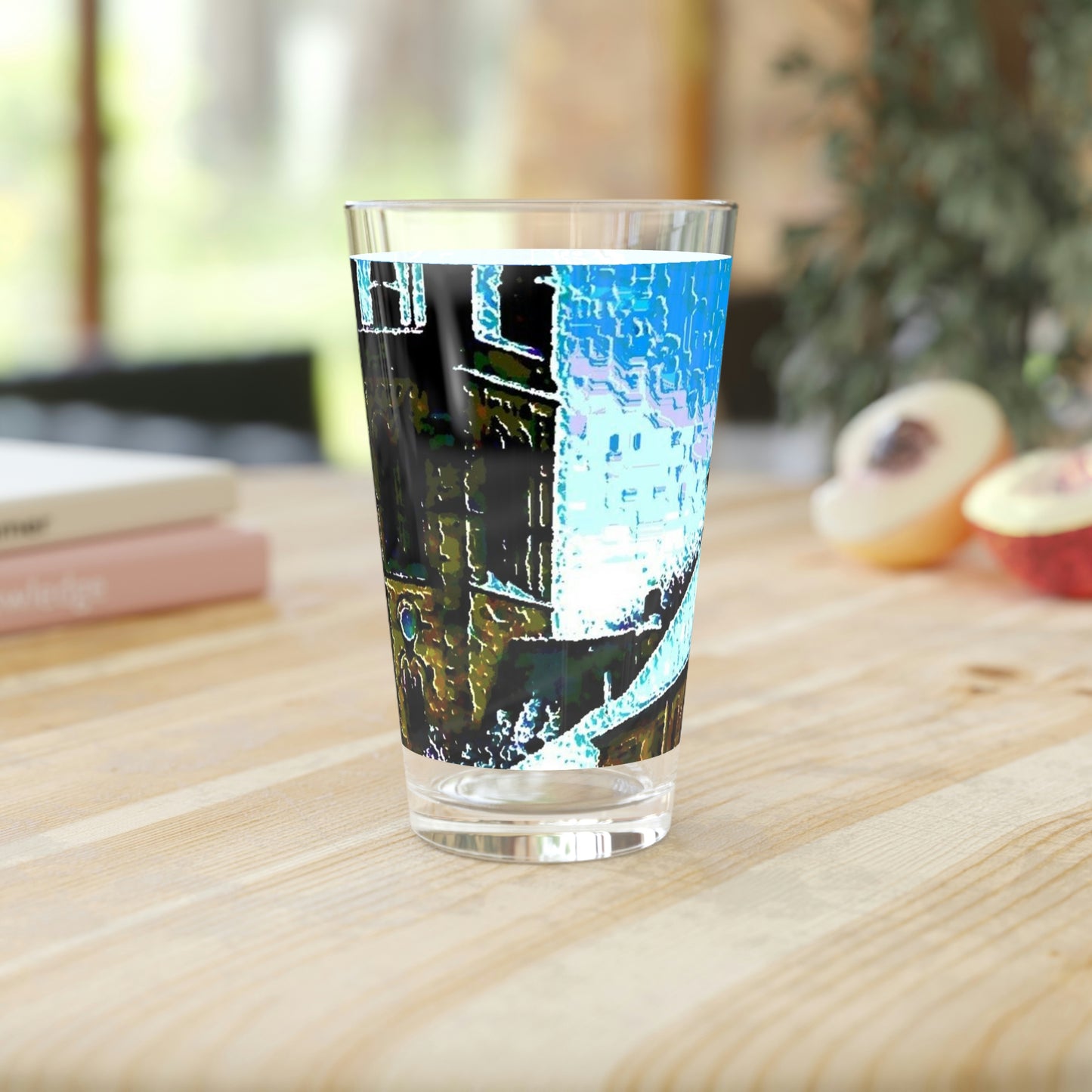 Pint Glass, 16oz ...  Walikng The Streets & Alleys ... 'Strolling The Canals ... '  ... Original Works  ...