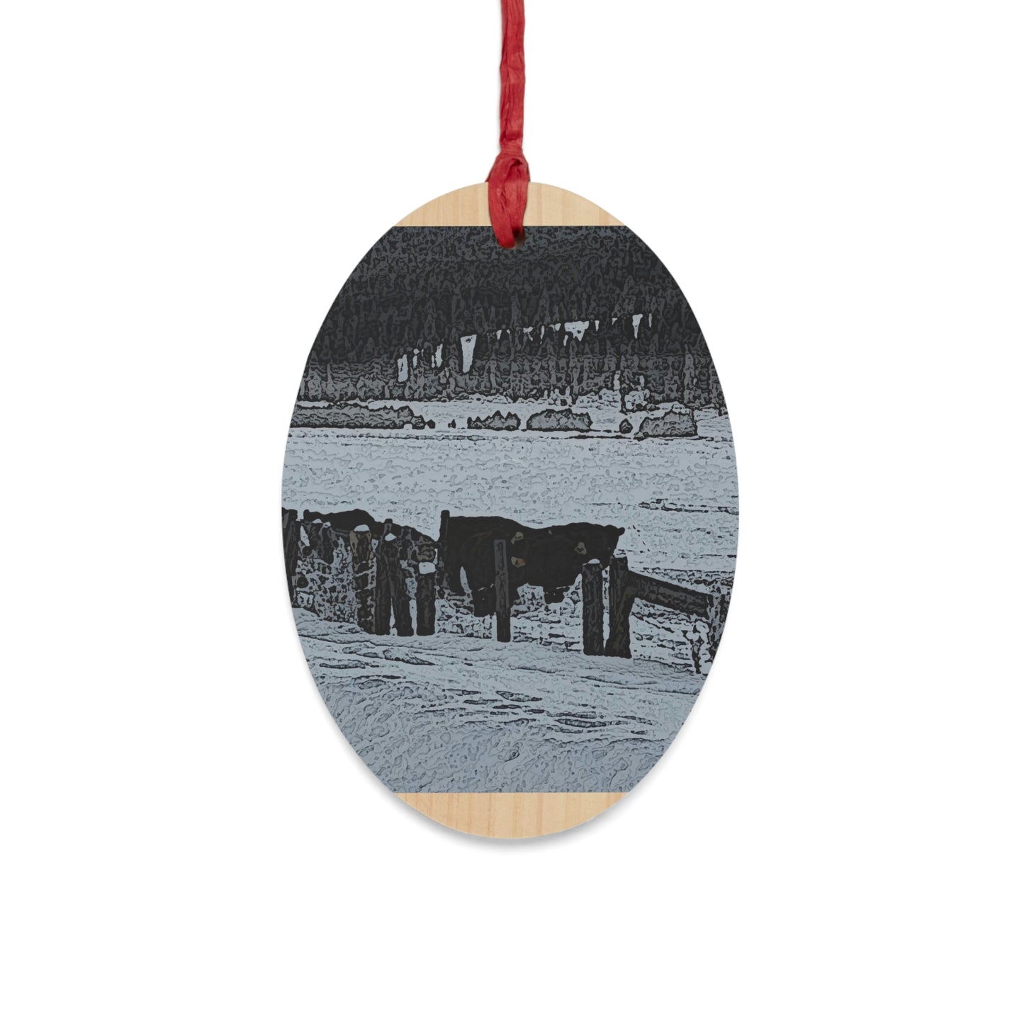 Wooden Ornaments ... A Quiet Morning ... "Along The Red River & Nature Preserve Plateau" ... Jan23 ... Original Works ...