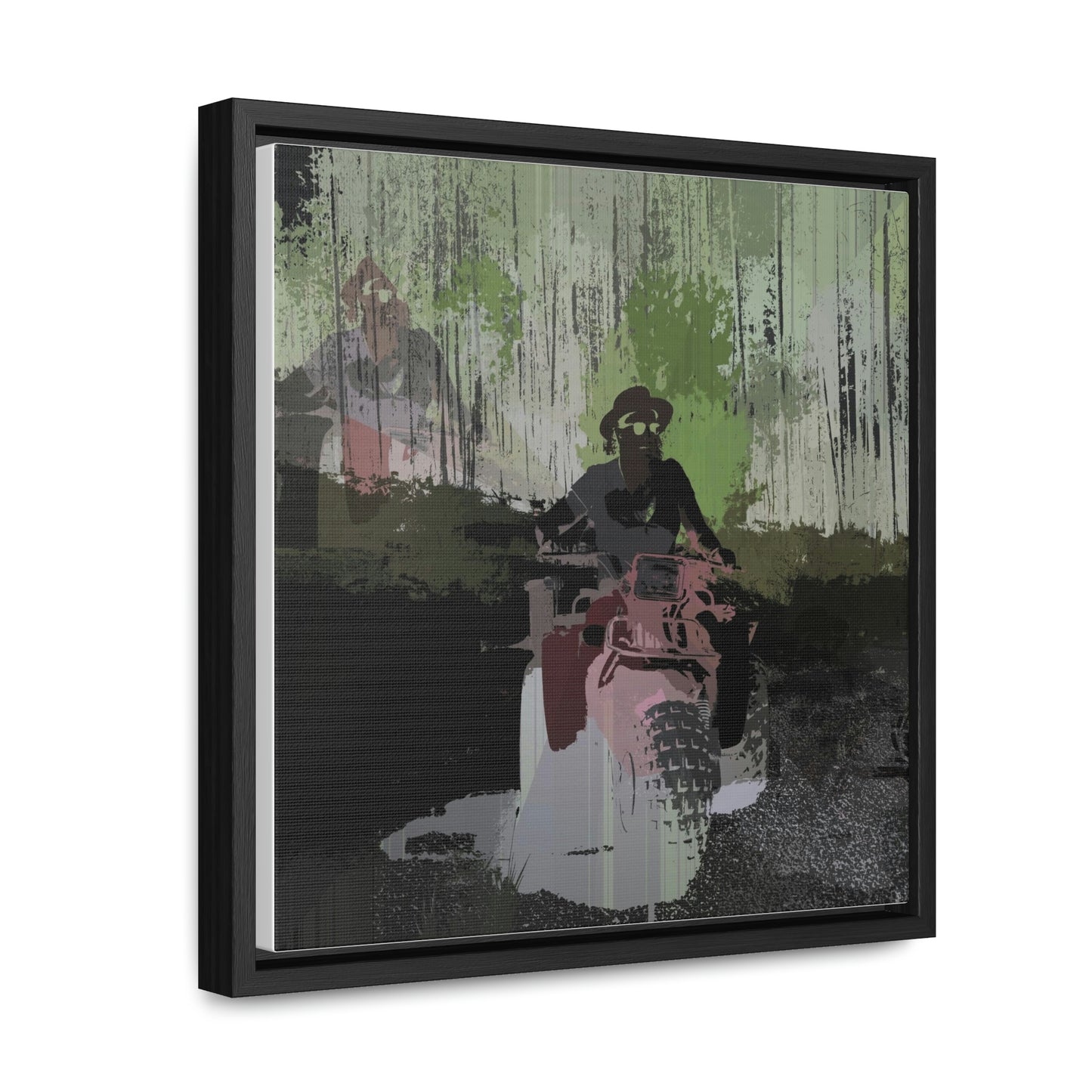 Gallery Canvas Wraps, Square Frame ...  3-Wheeln' N' Groovin The Mountain Roads ... Central Idaho ... Original Works ...