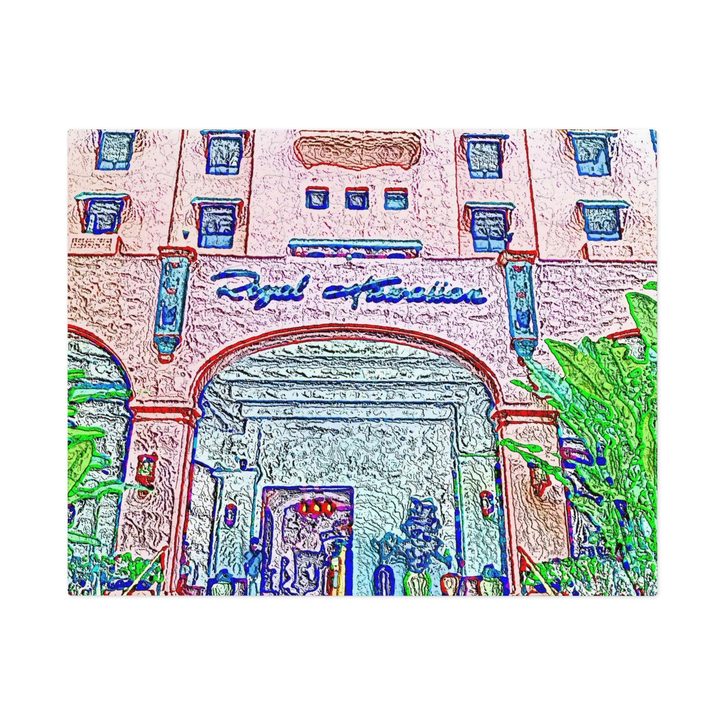 Jigsaw Puzzle (30, 110, 252, 500,1000-Piece) ... "La Grande Entree" At: 'The Pink Palace' ... The Royal Hawai'ian ... Honolulu, HI ... '27Oct2014' ... Original Works ...