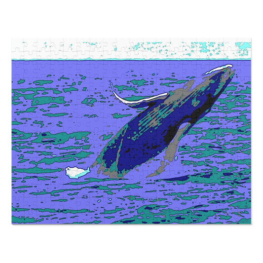 Jigsaw Puzzle (30, 110, 252, 500,1000-Piece) ... Baby Humpback Breaching ... Maui, HI: April 2022 ... "Family Archives: KPH" ... Original Works ...