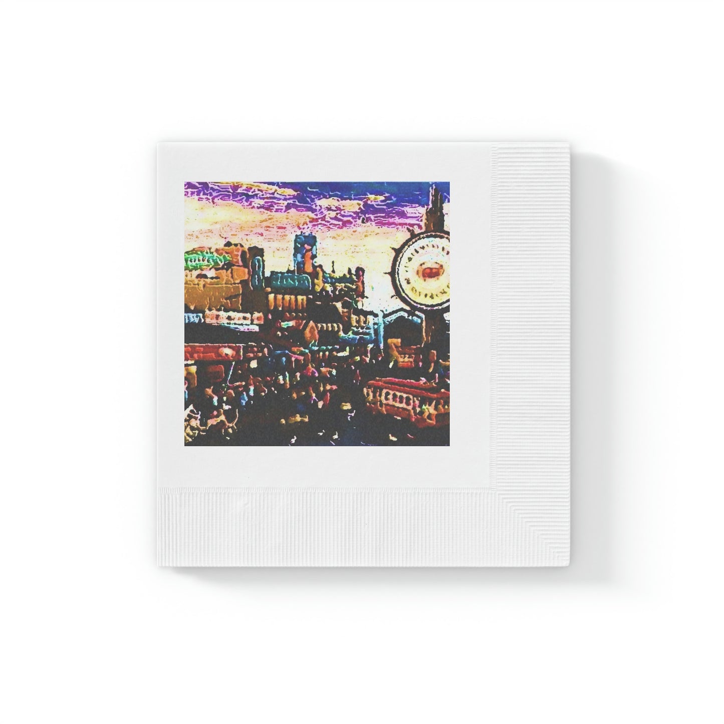 White Coined Napkins ...  "No.9 Fishermen's Grotto - Fishermen's Wharf, SF, California" ... Family Archives: 1970's ... Original Works ...