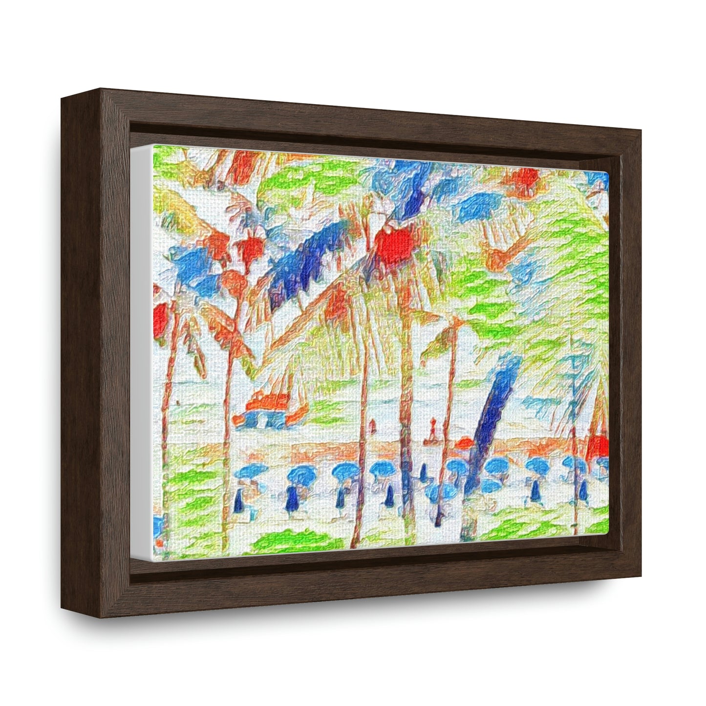 Gallery Canvas Wraps, Horizontal Frame ... "The Royal Hawai'ian: Waikiki Beach_Beach" ... Honolulu, HI ... Ocotber 2014 (Halloween) ... Original Works ...