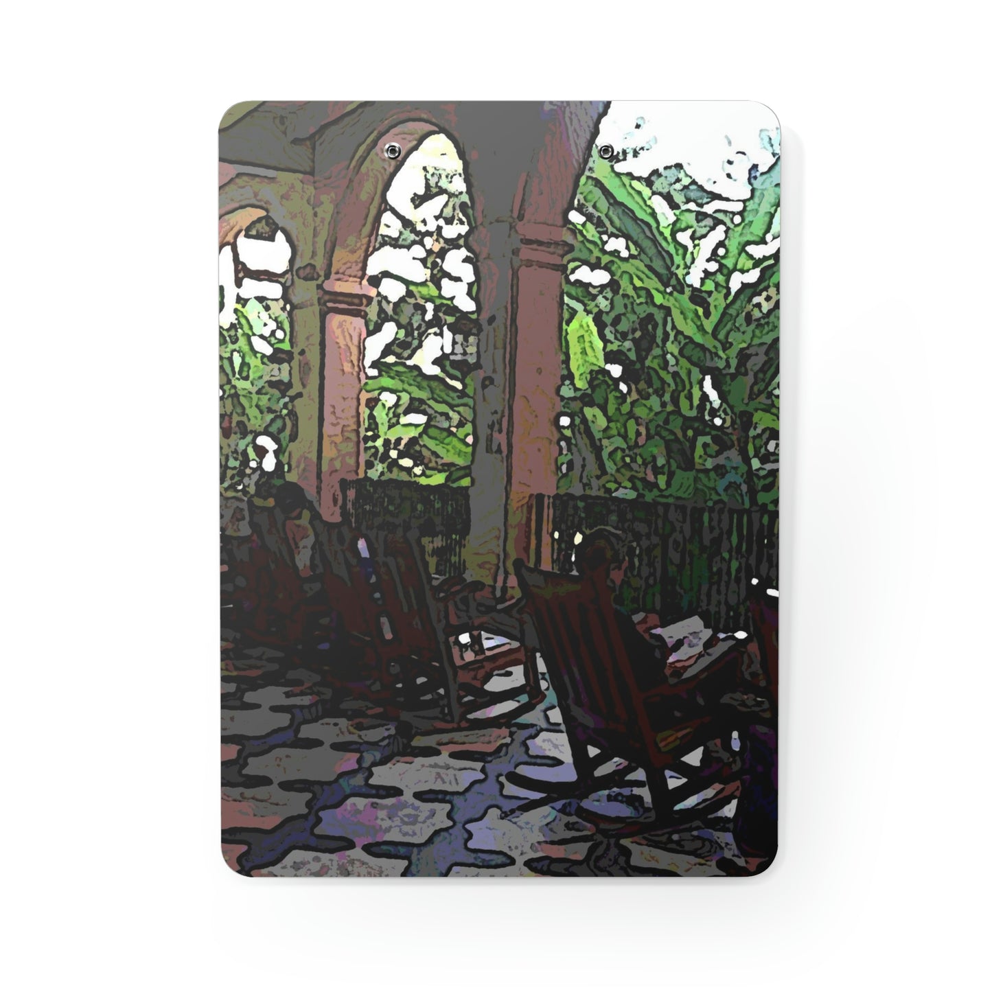 Clipboard ... Lanai & Rocking Chairs At: 'The Pink Palace' ... The Royal Hawai'ian ... Honolulu, HI ... '27Oct2014' ... Original Works ...