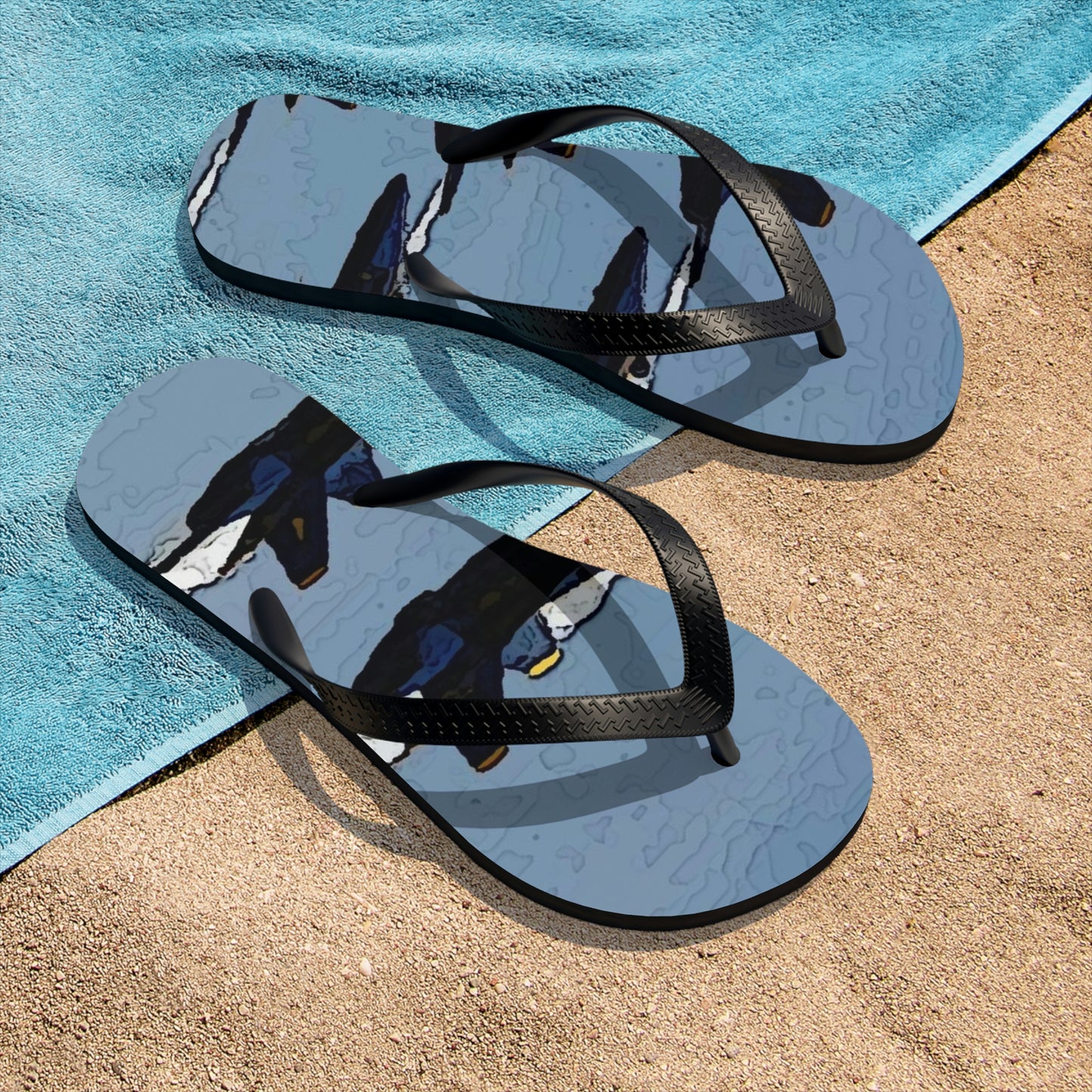 Unisex Flip-Flops ... Seattle Seafair ..."Blue Angels Run Over Lake Washington" ... Circa Mid 1980's ... Dr FJ Holt ... Original Works ...