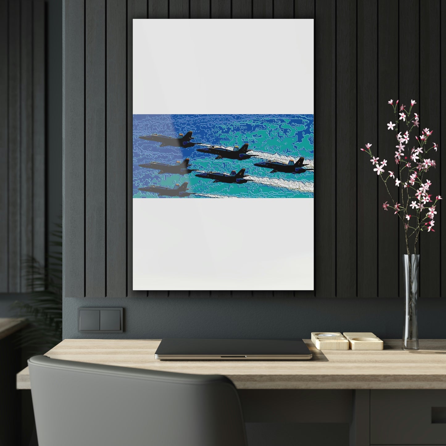 Acrylic Prints ... Seattle Seafair ..."Blue Angels Run Over Lake Washington" ... Circa Mid 1980's ... Dr FJ Holt ... Original Works ...