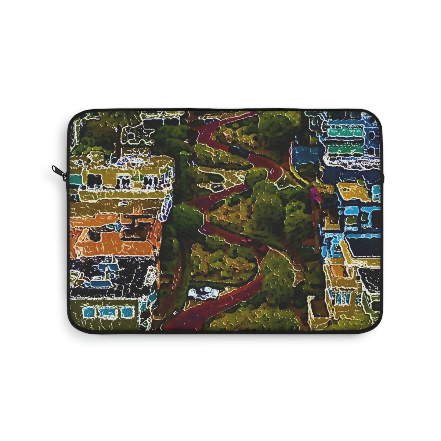 Laptop Sleeve ... A Crazy Street ... 'Eight Winding Curve-Switchbacks' ... "Lombard Street, San Francisco, CA' ... Family Archives: 1970's ... Original Works ...