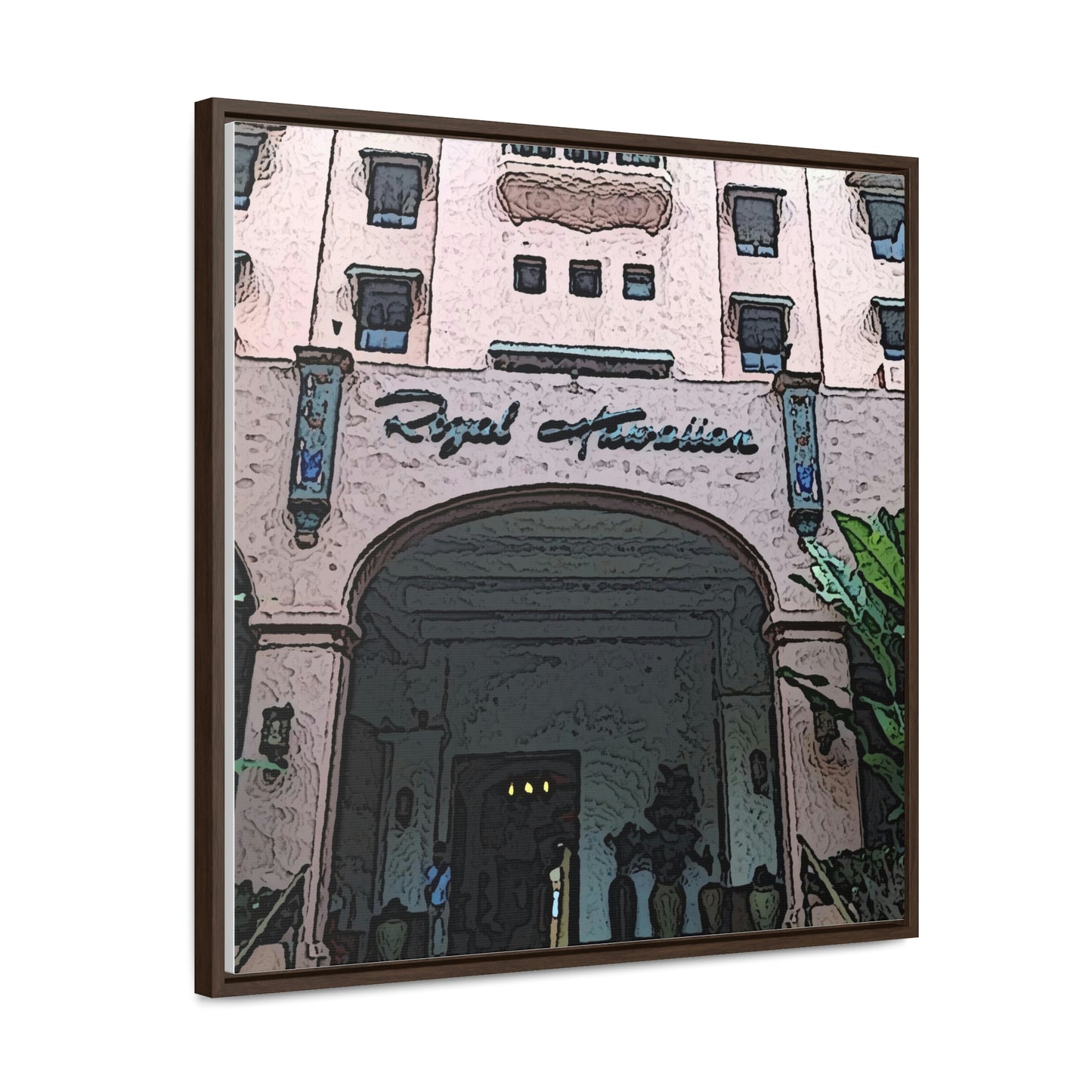 Gallery Canvas Wraps, Square Frame ...  "La Grande Entree" At: 'The Pink Palace' ... The Royal Hawai'ian ... Honolulu, HI ... '27Oct2014' ... Original Works ...