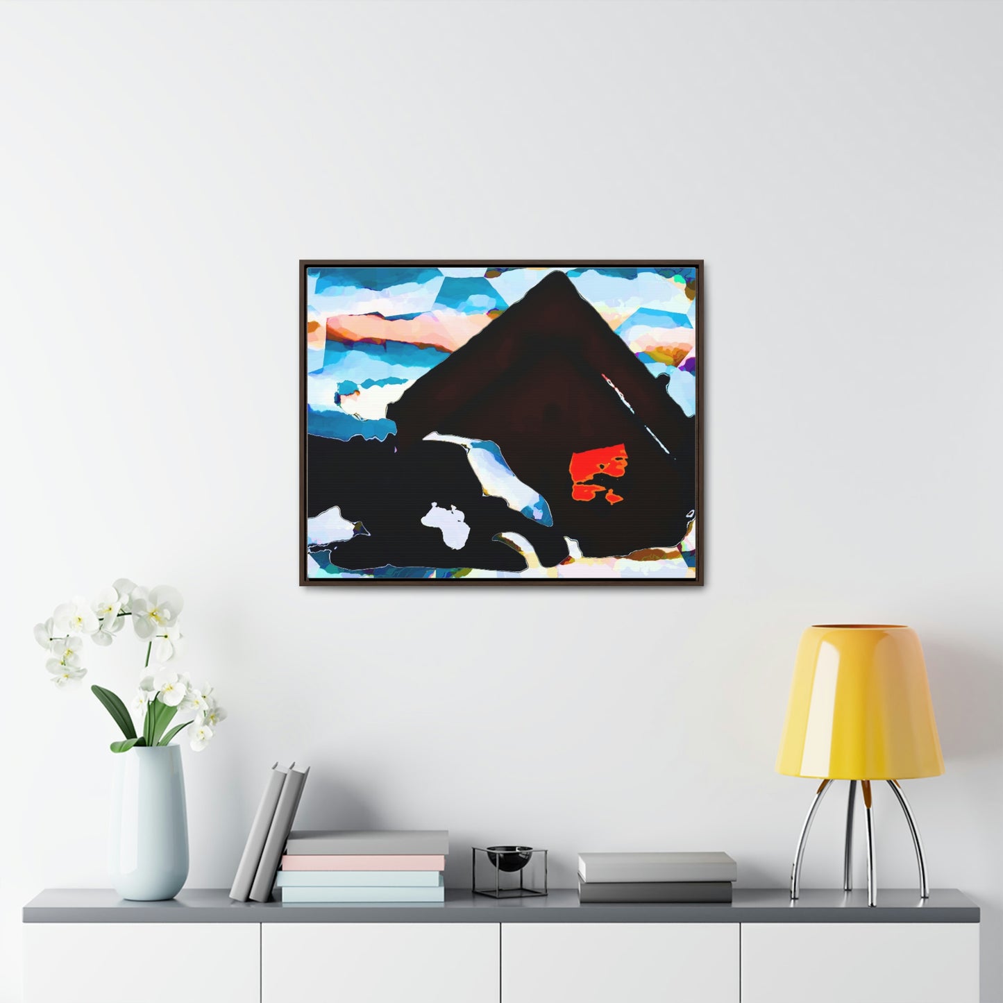 Gallery Canvas Wraps, Horizontal Frame ... After An Intense Snow Storm ... 'Digging Out' ... A Vehicle & Cabin "In The Mountains" ... March 2023 ... Original Works ...