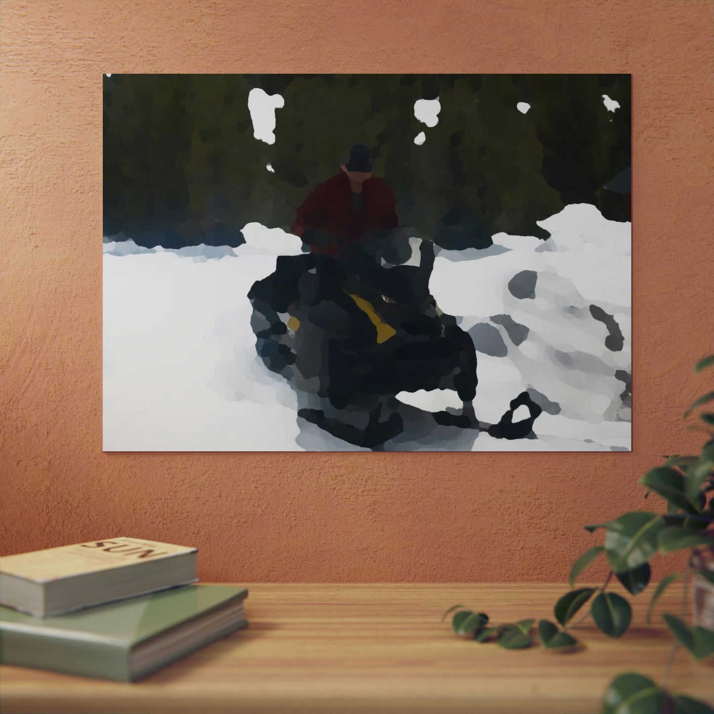 Aluminum Composite Panels ... "Snowmobiling A Mountain Paradise" ... Circa April 2021 ... Original Works ... (Full_Spectrum_Oilification ... )