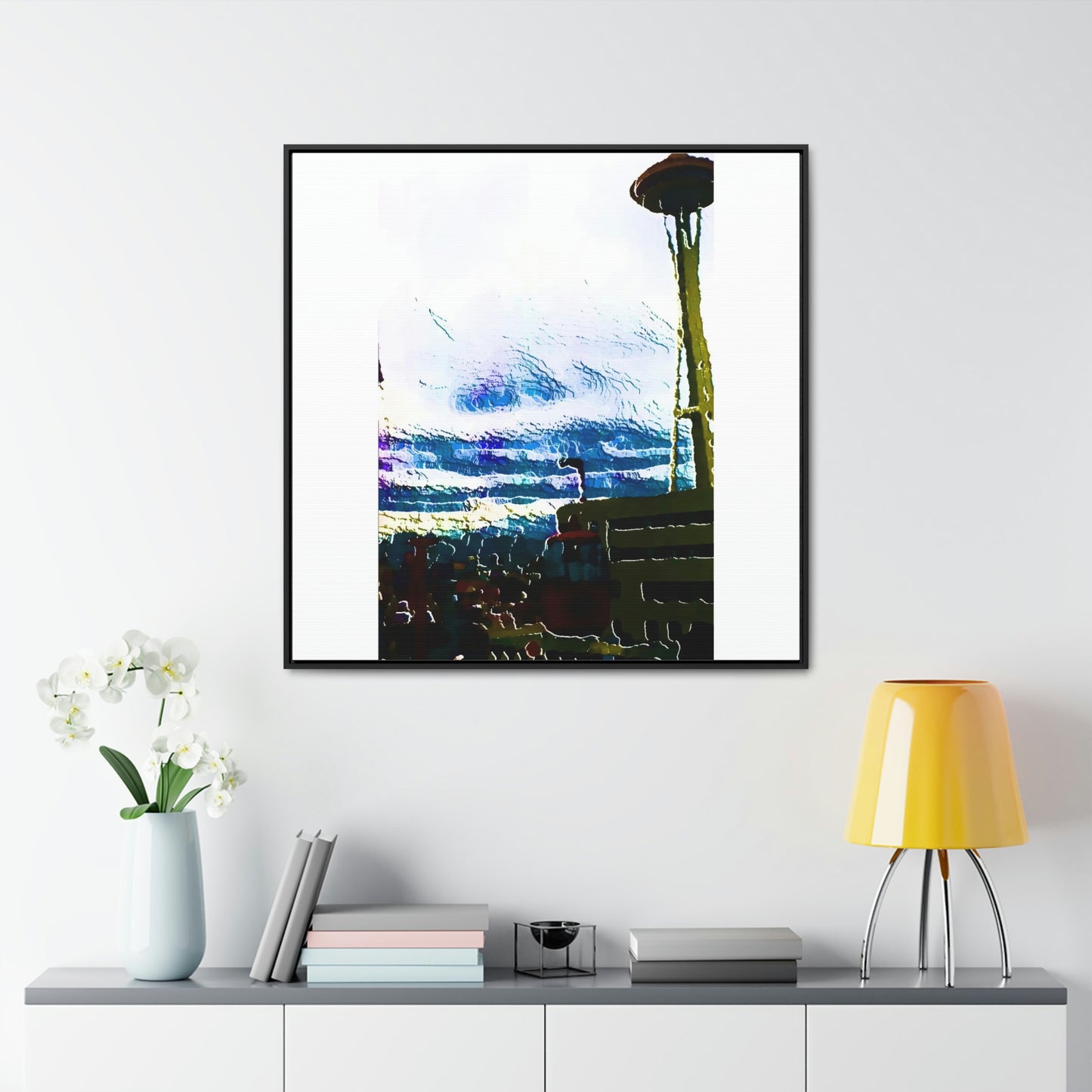 Gallery Canvas Wraps, Square Frame ... Air Tram-Way Gondola & Seattle Space Needle: Seattle World's Fair: 1962 ... Original Works ...
