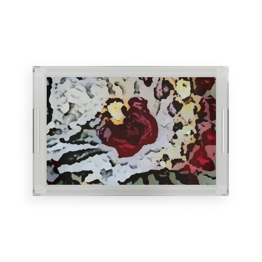 Acrylic Serving Tray ... "A Friendly Flower" ... Pointsettia 'Pointing' ... Original Works ... (Supplied Photograph) ...