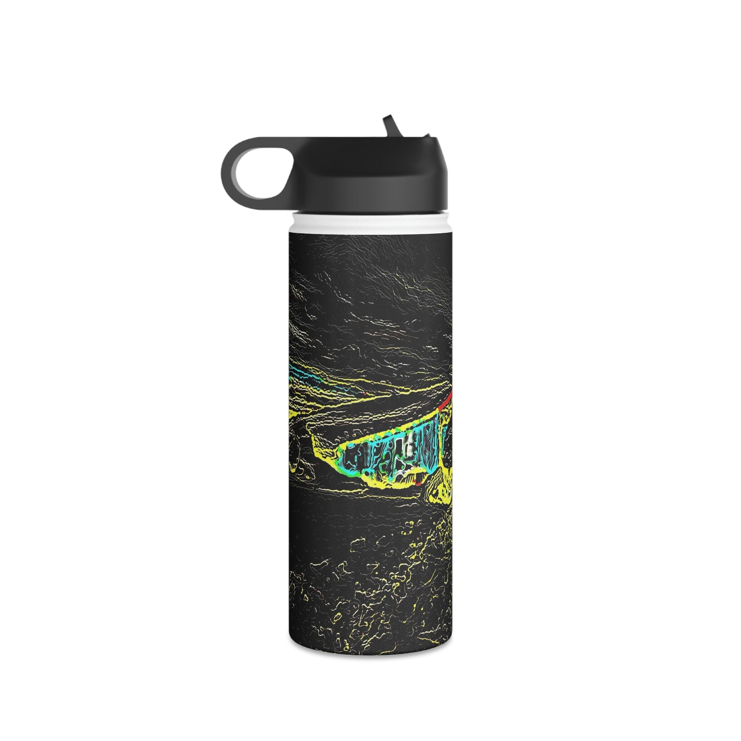 Stainless Steel Water Bottle, Standard Lid ... "Snow Vehicle In Snow Storm At-Rest" ... Circa 12Mar23 ... Central Idaho ... 18-Hours Rendering Time: Original Works ...