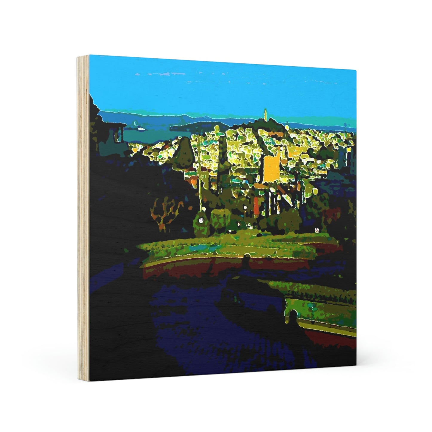 Wood Canvas ...  "Lombard Street San Francisco, CA, USA" ... Family Archives 1970's ... Original Works ...
