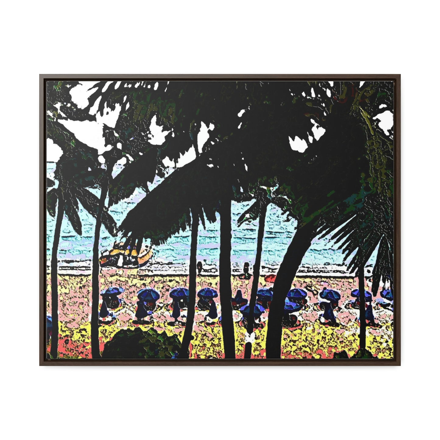 Gallery Canvas Wraps, Horizontal Frame ... "A Beautiful Beach Amongst The Palms" ... The Outrigger Waikiki, Honolulu, Oahu ... Original Works ...