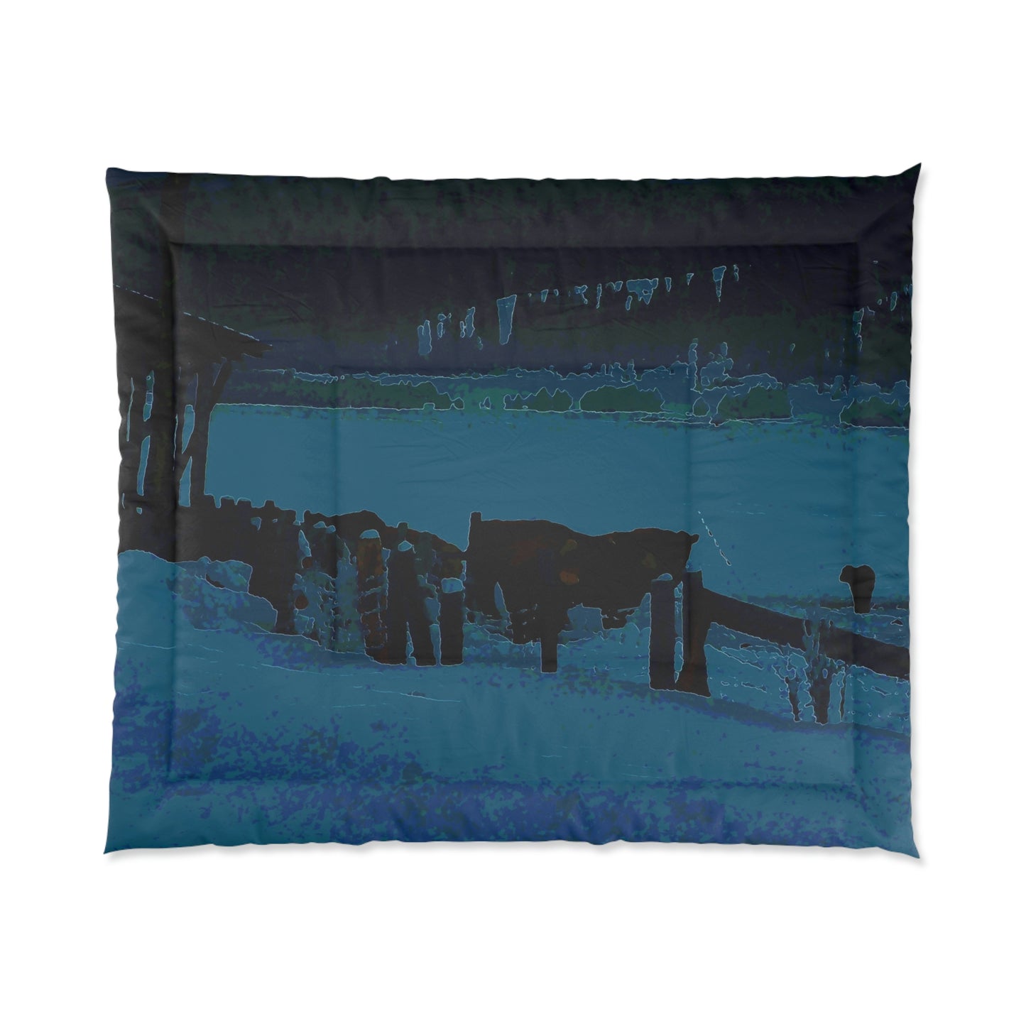 Comforter ... A Quiet Morning ... "Along The Red River & Nature Preserve Plateau" ... Jan23 ... Original Works ...