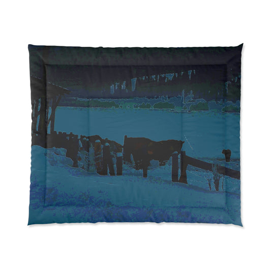 Comforter ... A Quiet Morning ... "Along The Red River & Nature Preserve Plateau" ... Jan23 ... Original Works ...