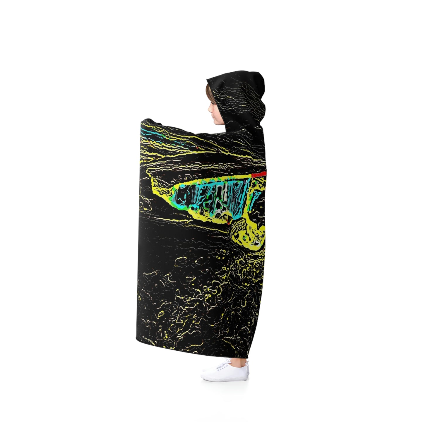 Hooded Blanket ...  "Snow Vehicle In Snow Storm At-Rest" ... Circa 12Mar23 ... Central Idaho ... 18-Hours Rendering Time: Original Works ...