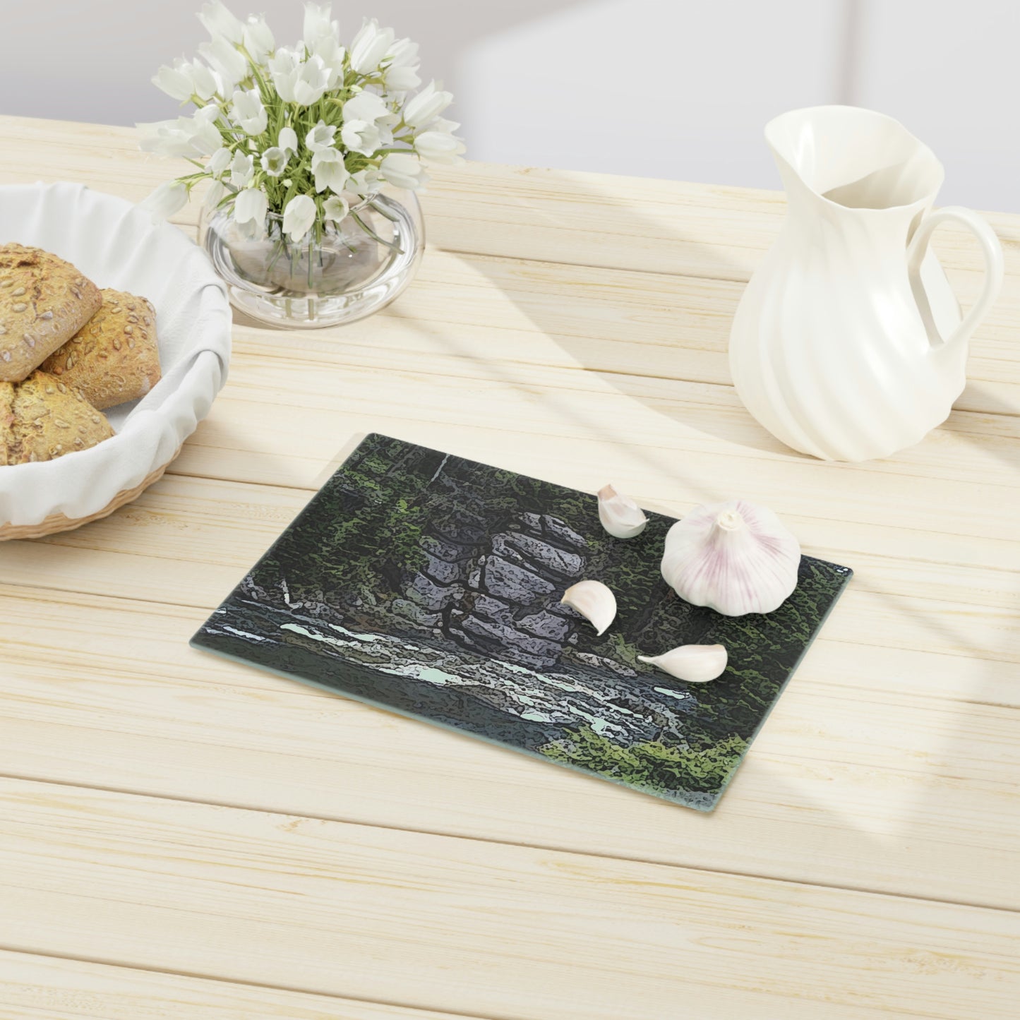 Cutting Board ..."I Am Innocent" ... Tricky-Dick Immortalized ... Nixon Rock: Along The River ... Central Idaho, Summer 2020 ... Original Works ...