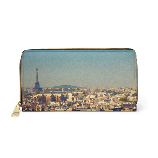 Zipper Wallet ... Au Paris ... "Along The River Seine" ... Barbara Joan Bonnell-Holt: 1972 ... Original Works ...