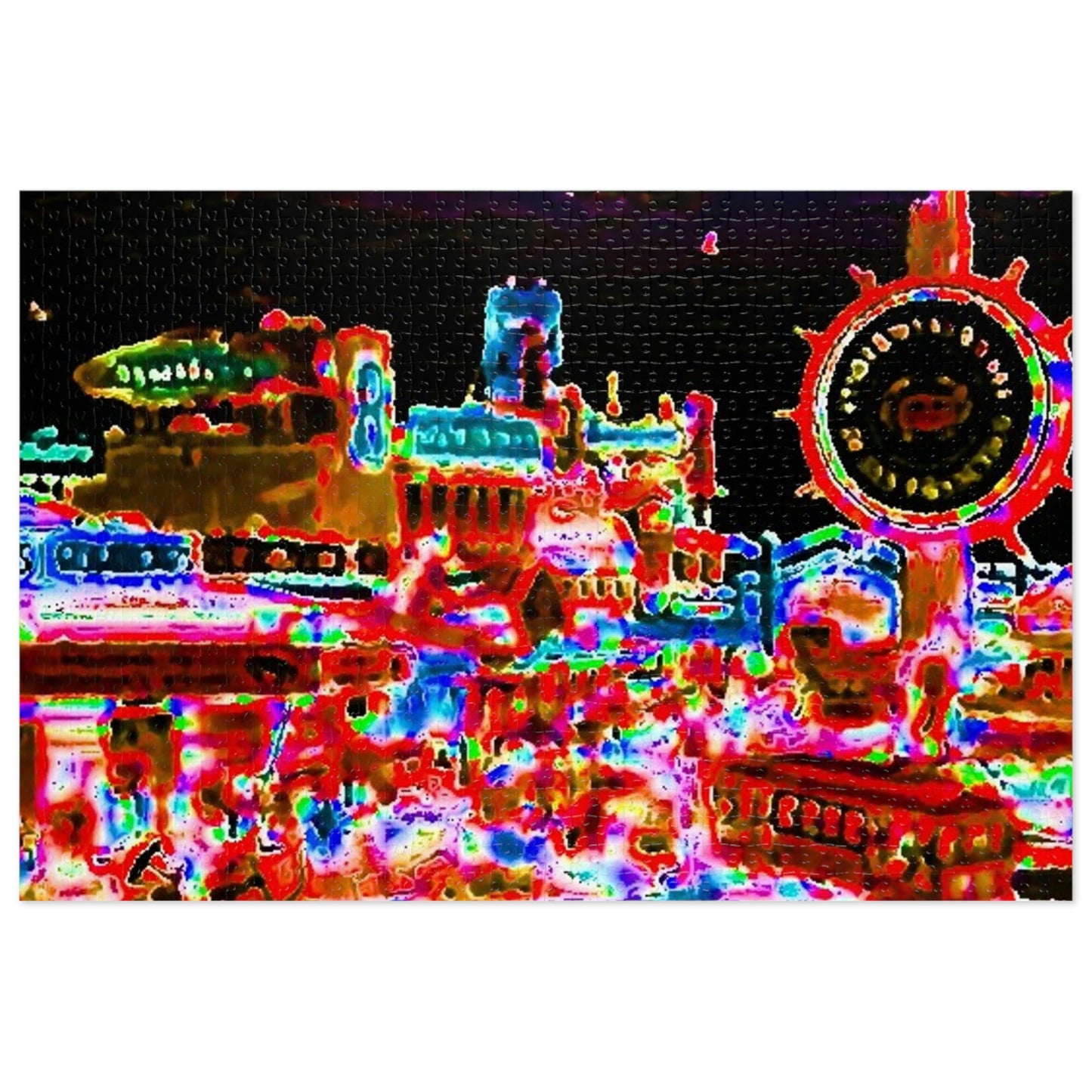 Jigsaw Puzzle (30, 110, 252, 500,1000-Piece) ... "No.9 Fishermen's Grotto - Fishermen's Wharf, SF, California" ... Family Archives: 1970's ... Original Works ...