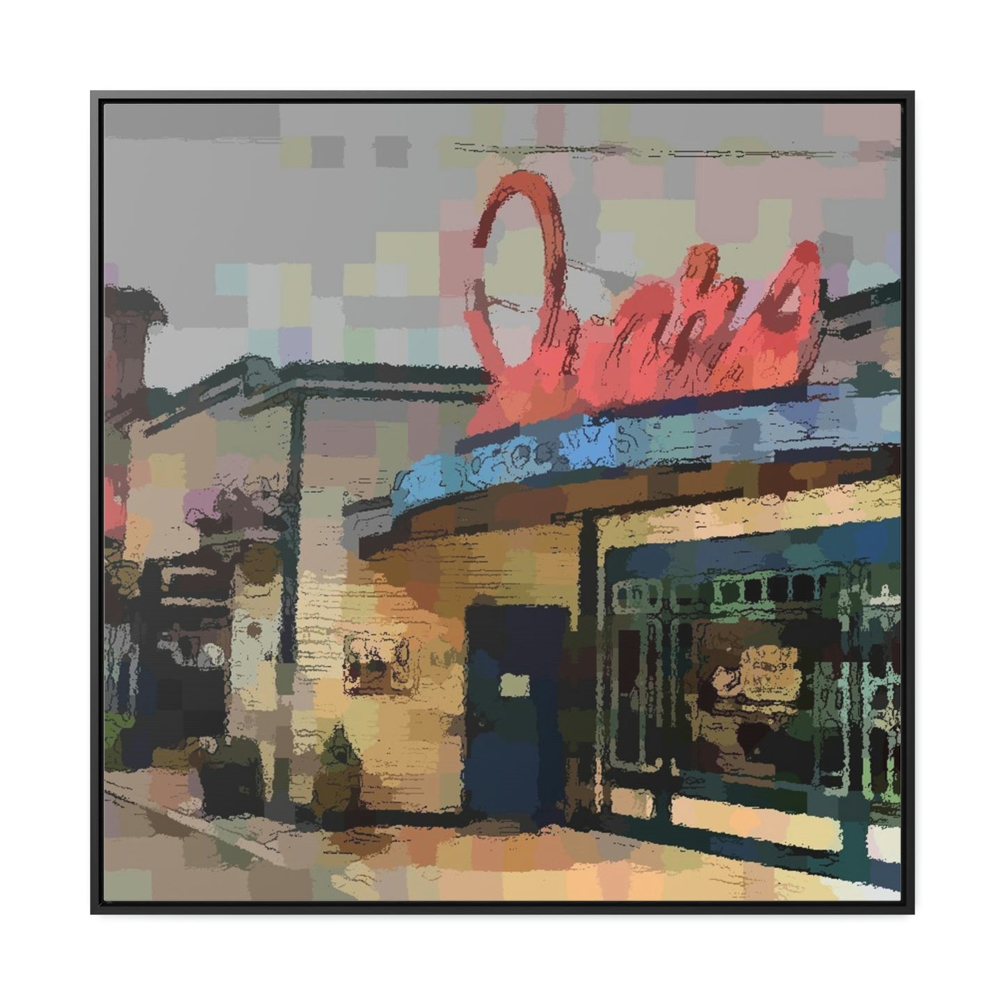 Gallery Canvas Wraps, Square Frame ...  In-A-Hurry & Stressed? ... Remember: Keep "Clam" ... Clam_Happy ...  'Ivars: Seattle Waterfront' ... Personal Archives ... Original Works ...