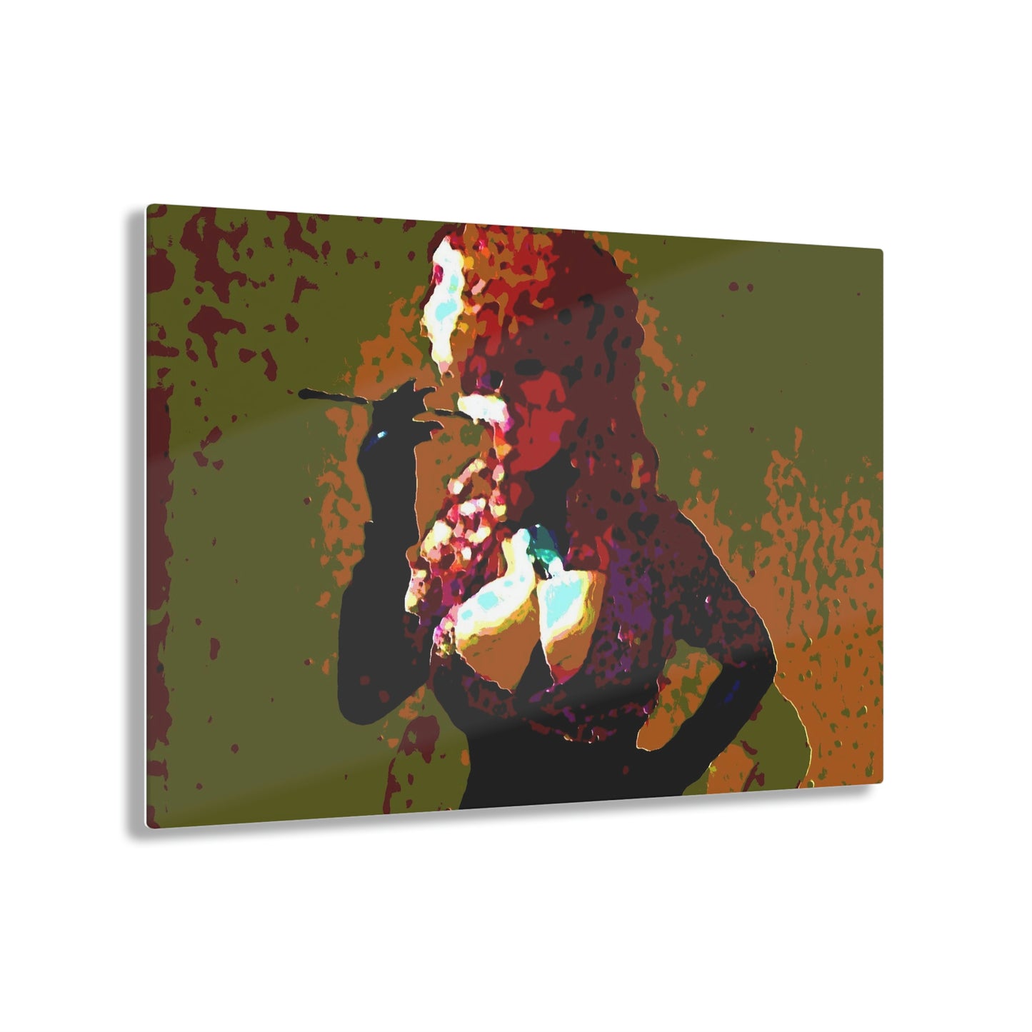 Acrylic Prints ... A Colleague Overseas ... 'Enjoying A Fag' ... Original Works ... "April Fools 2023" ... Hot-Tranny-Smoke ...