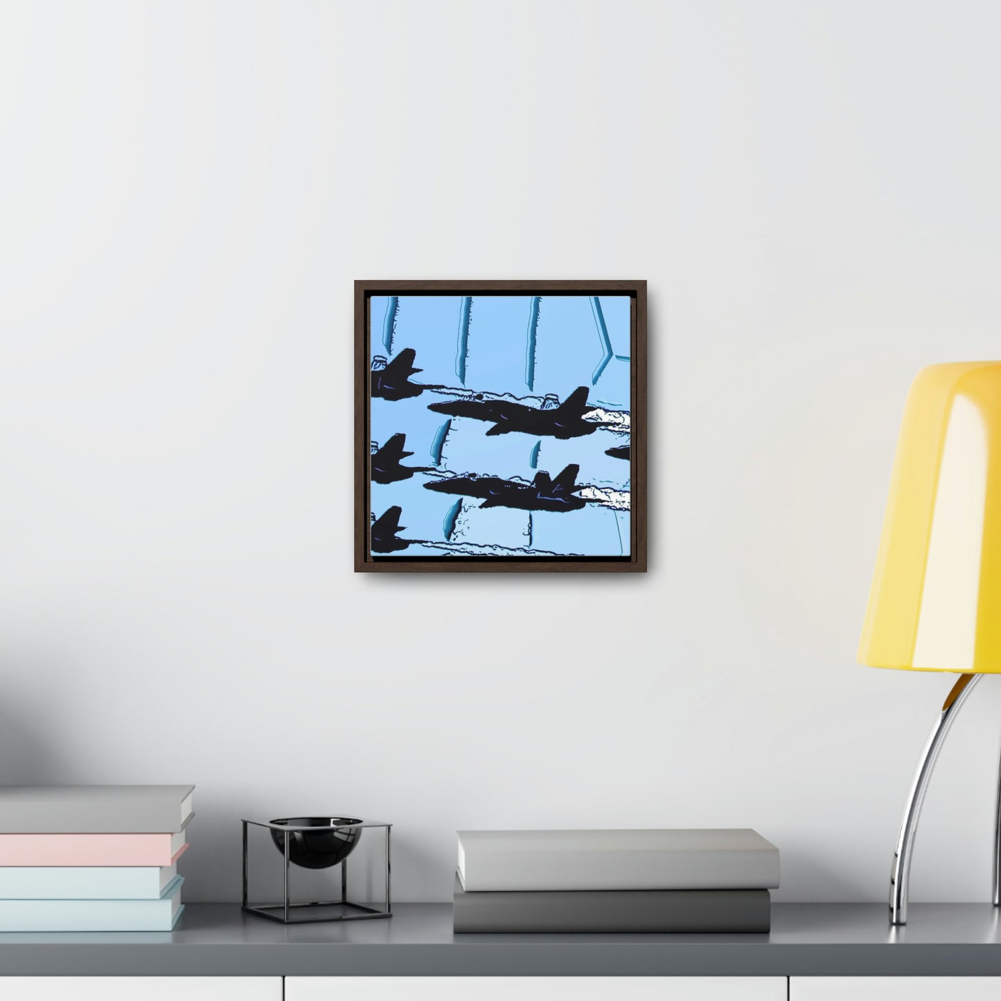 Gallery Canvas Wraps, Square Frame ... Seattle Seafair ..."Blue Angels Run Over Lake Washington" ... Circa Mid 1980's ... Dr FJ Holt ... Original Works ...
